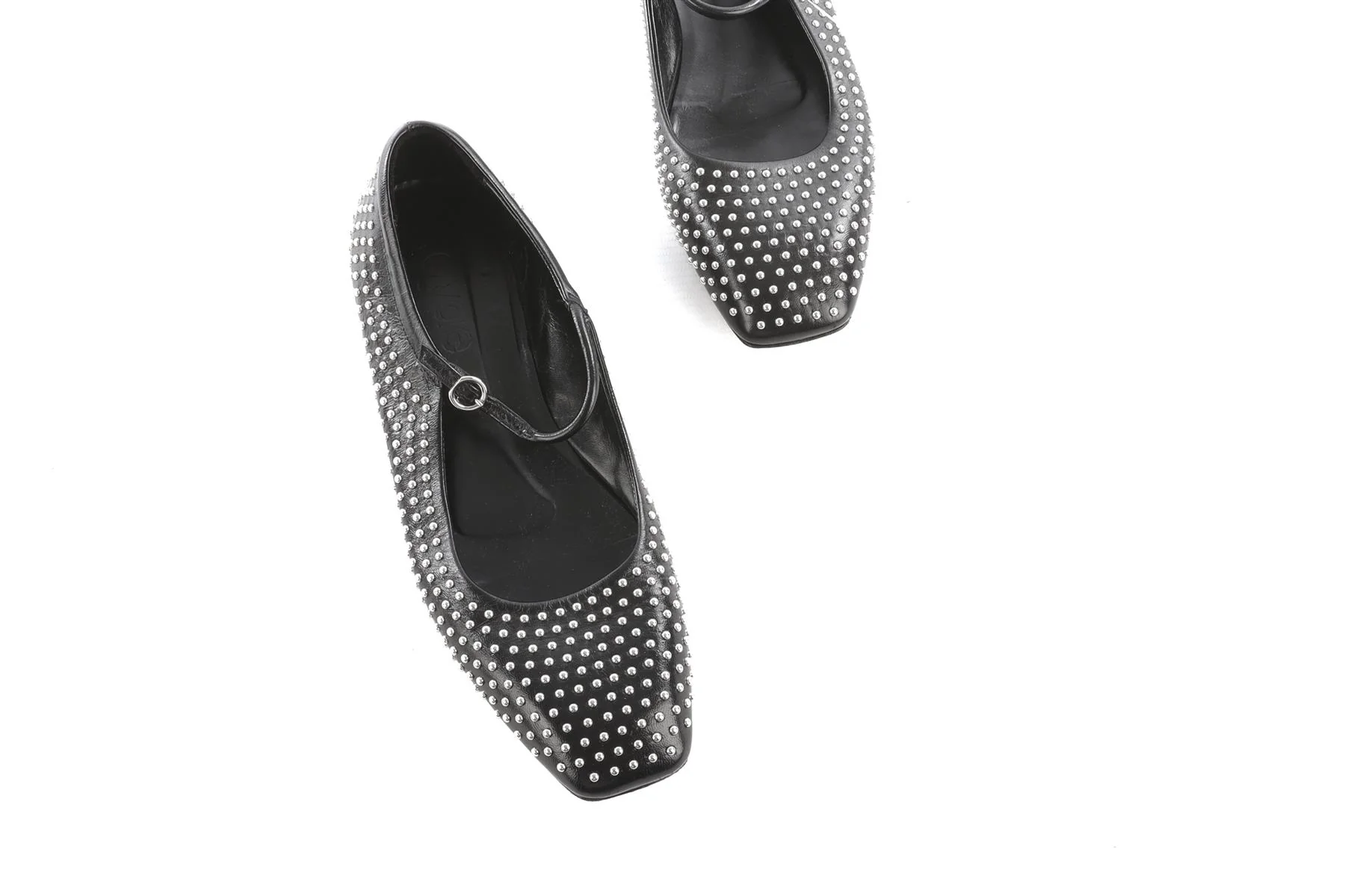 Aeyde Black Leather Ballet Flats EU 39 UK 6 US 9 - Image 4