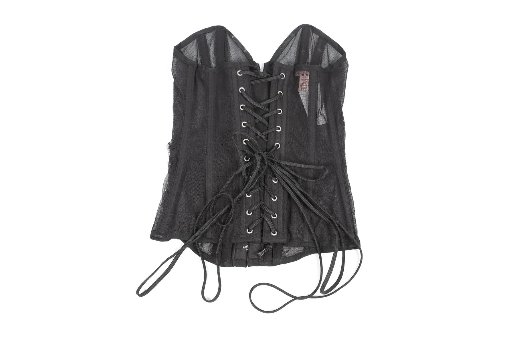 AGENT PROVOCATEUR BLACK MESH CORSET SMALL C-D - Image 5