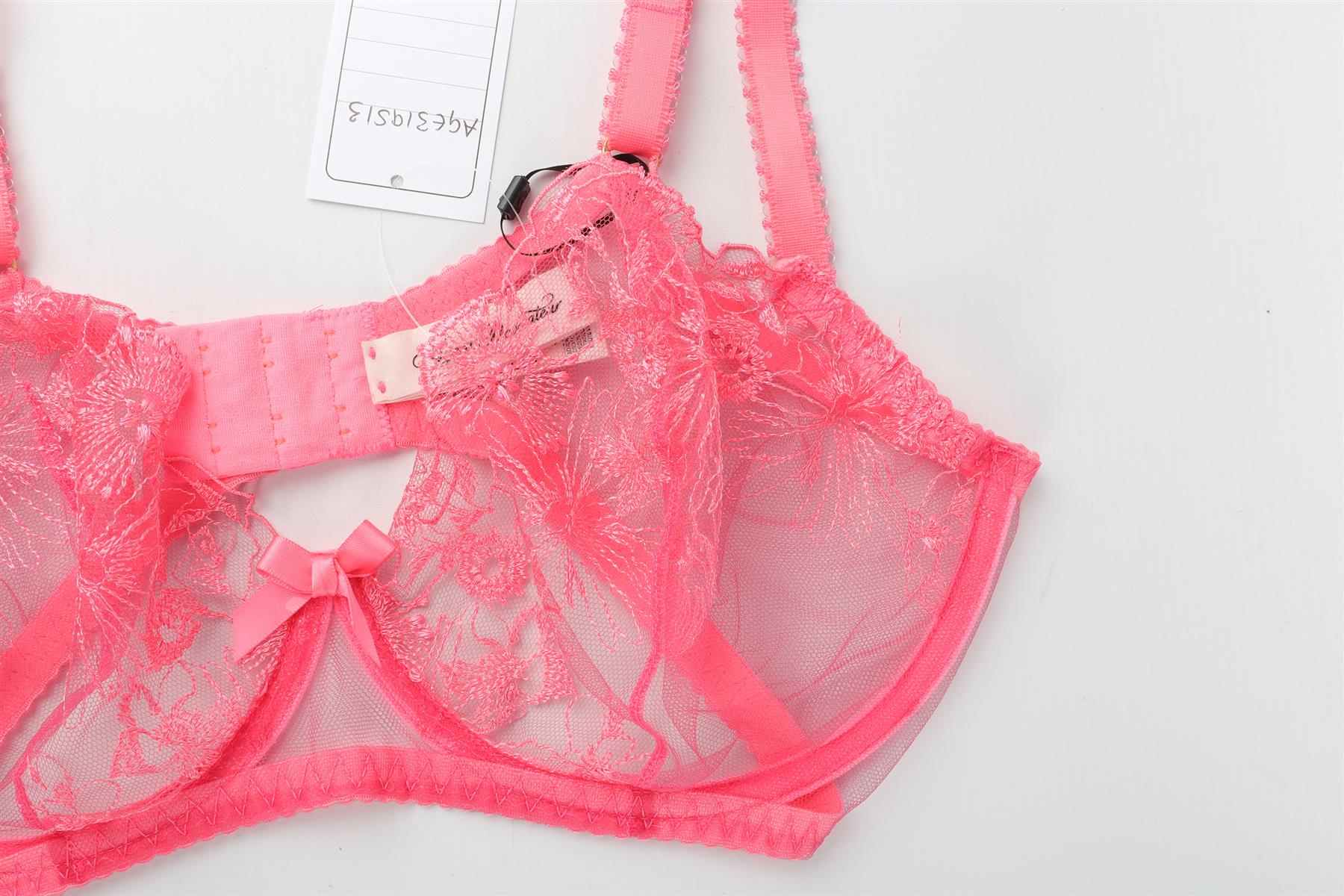 AGENT PROVOCATEUR PINK BRA AND SUSPENDER SET UK 34 E/1 - Image 3