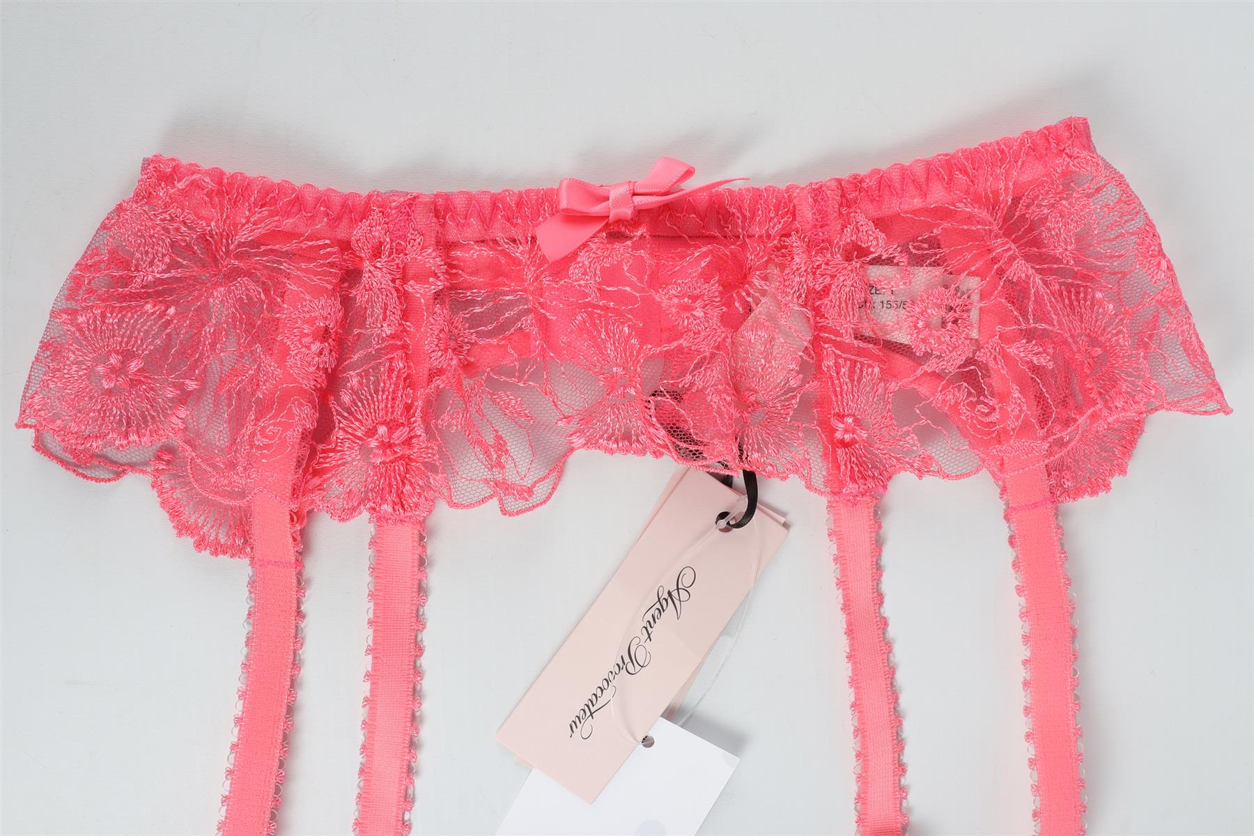 AGENT PROVOCATEUR PINK BRA AND SUSPENDER SET UK 34 E/1 - Image 4