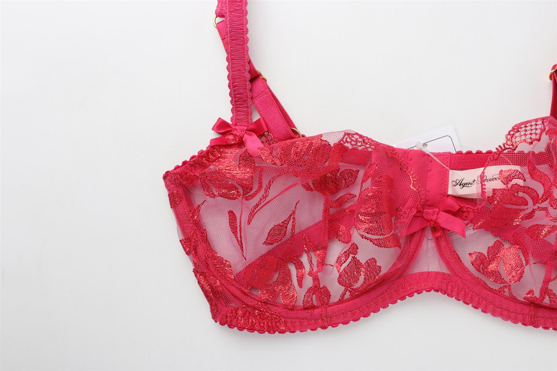 AGENT PROVOCATEUR PINK BRA AND THONG SET UK 34 DD/2 - Image 3
