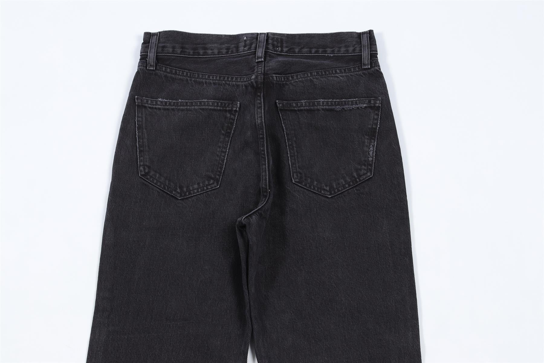 AGOLDE BLACK HIGH RISE STRAIGHT LEG JEANS W24 UK 6 - Image 5