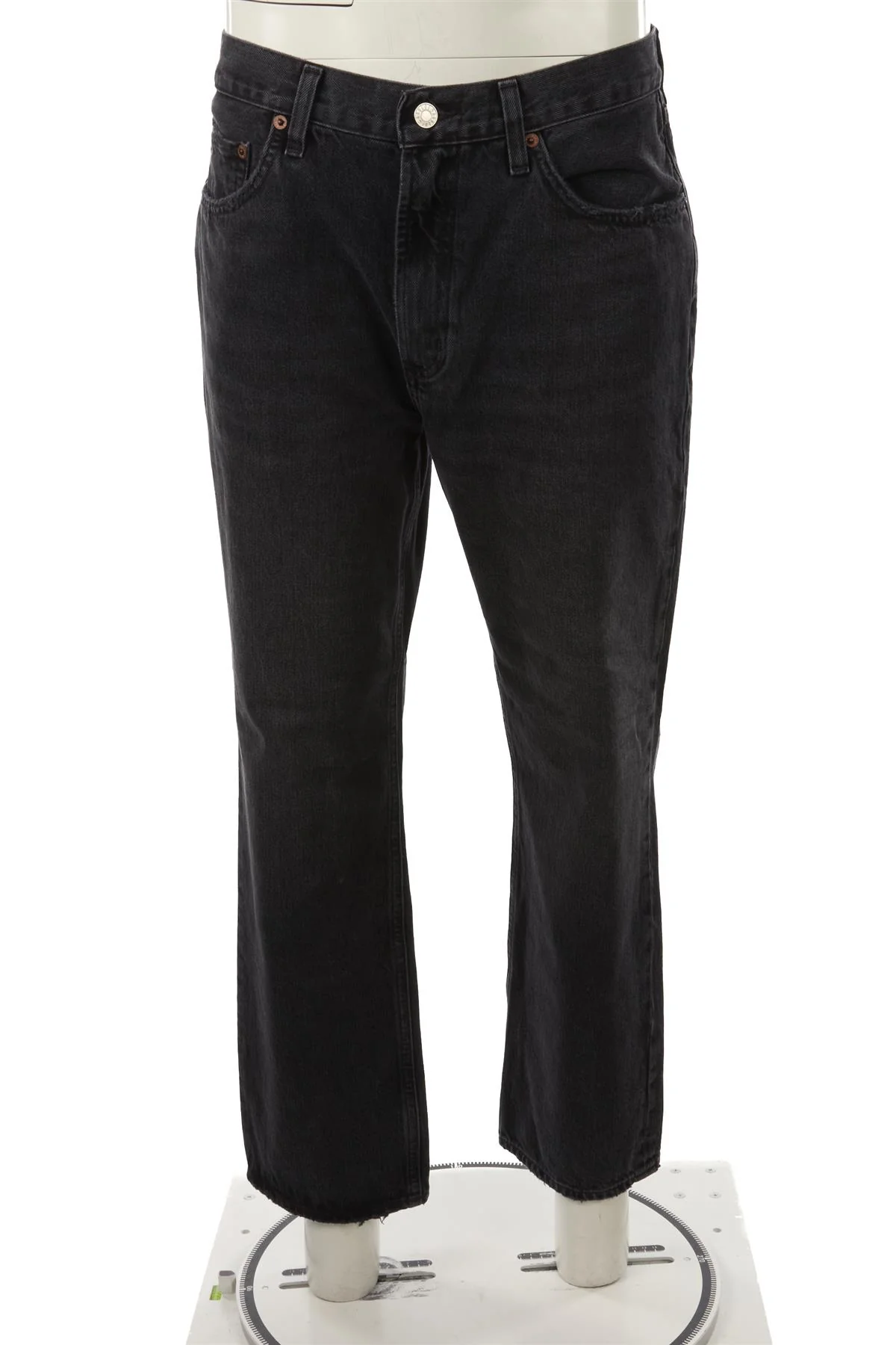 AGOLDE BLACK HIGH RISE STRAIGHT LEG JEANS W30 - Image 2