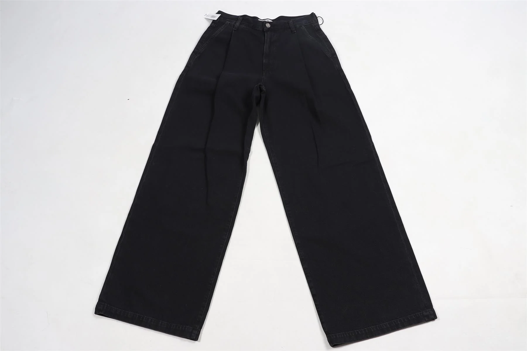 AGOLDE BLACK HIGH RISE WIDE LEG JEANS W24 UK 6 - Image 2