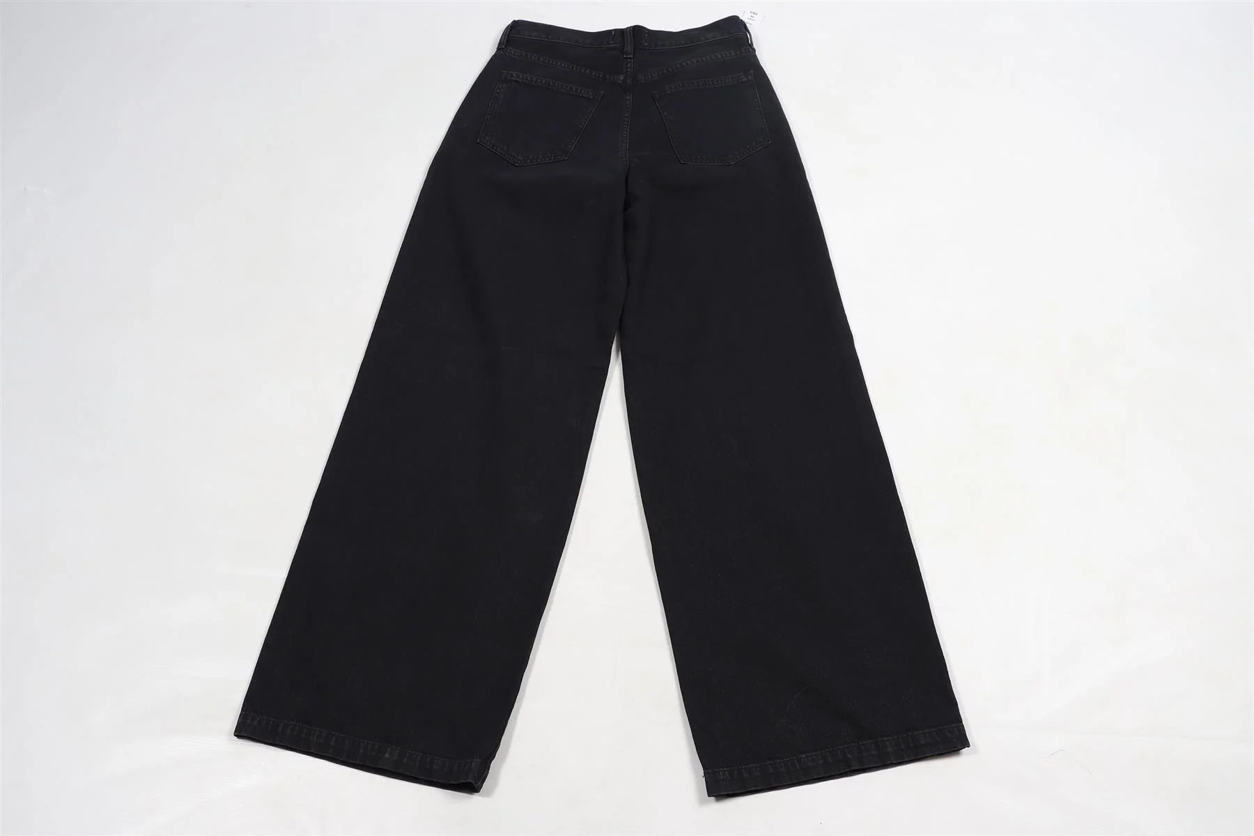 AGOLDE BLACK HIGH RISE WIDE LEG JEANS W24 UK 6 - Image 4