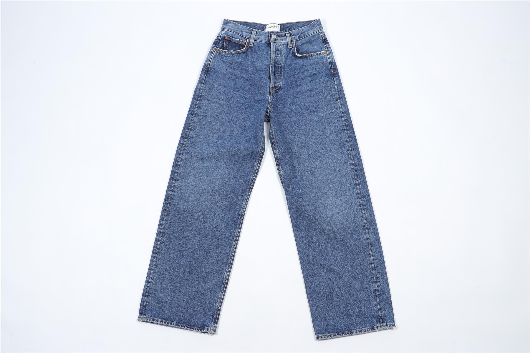 AGOLDE BLUE DENIM JEANS W23 UK 4 - Image 2