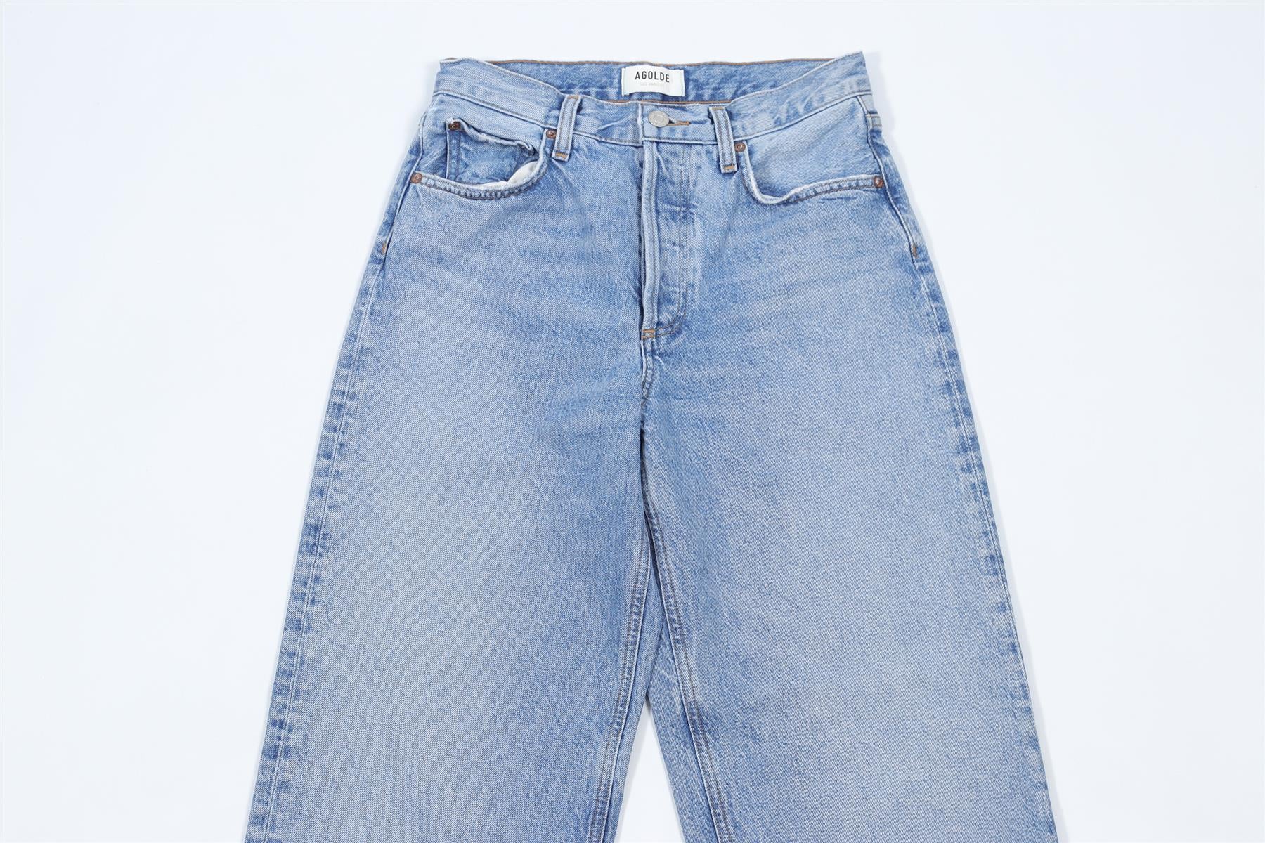 AGOLDE BLUE DENIM JEANS W24 UK 6 - Image 3