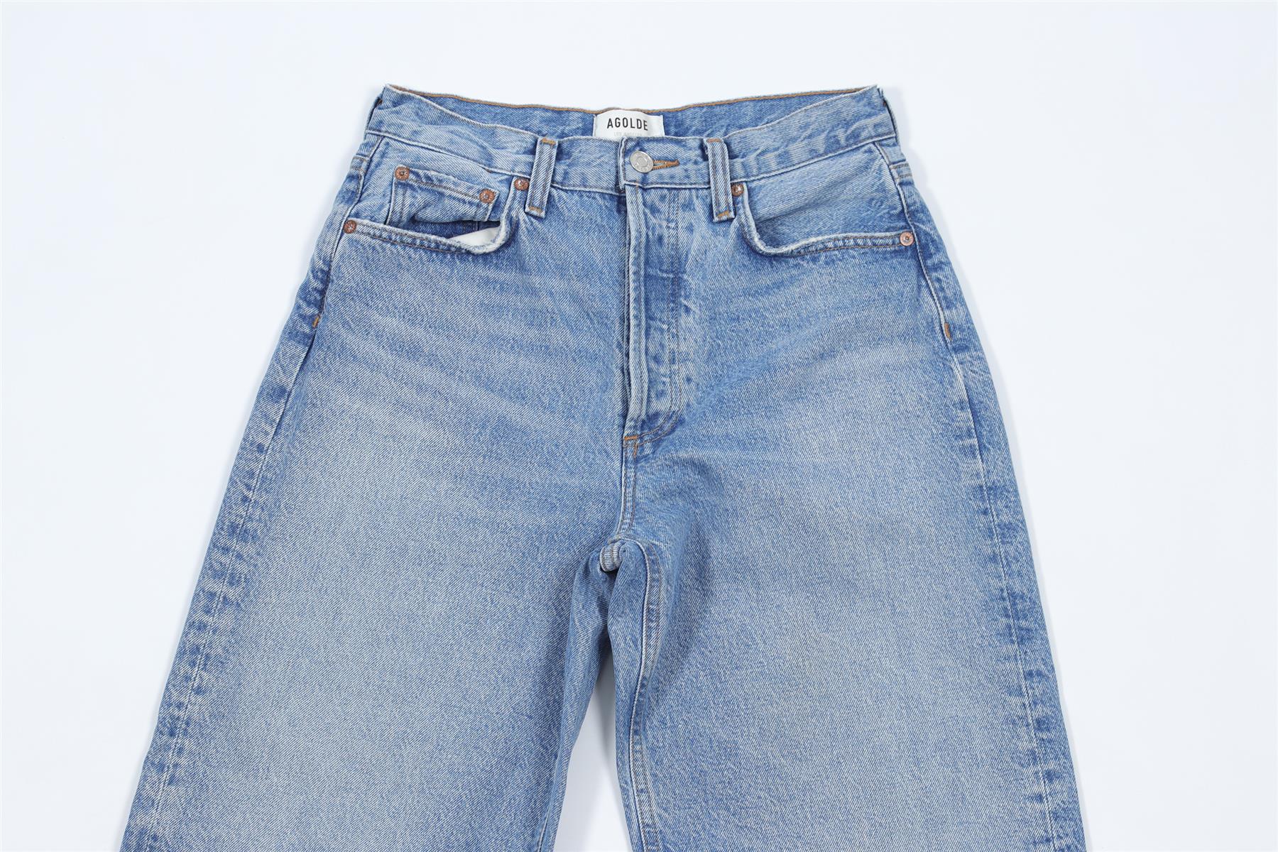 AGOLDE BLUE DENIM JEANS W24 UK 6 - Image 3