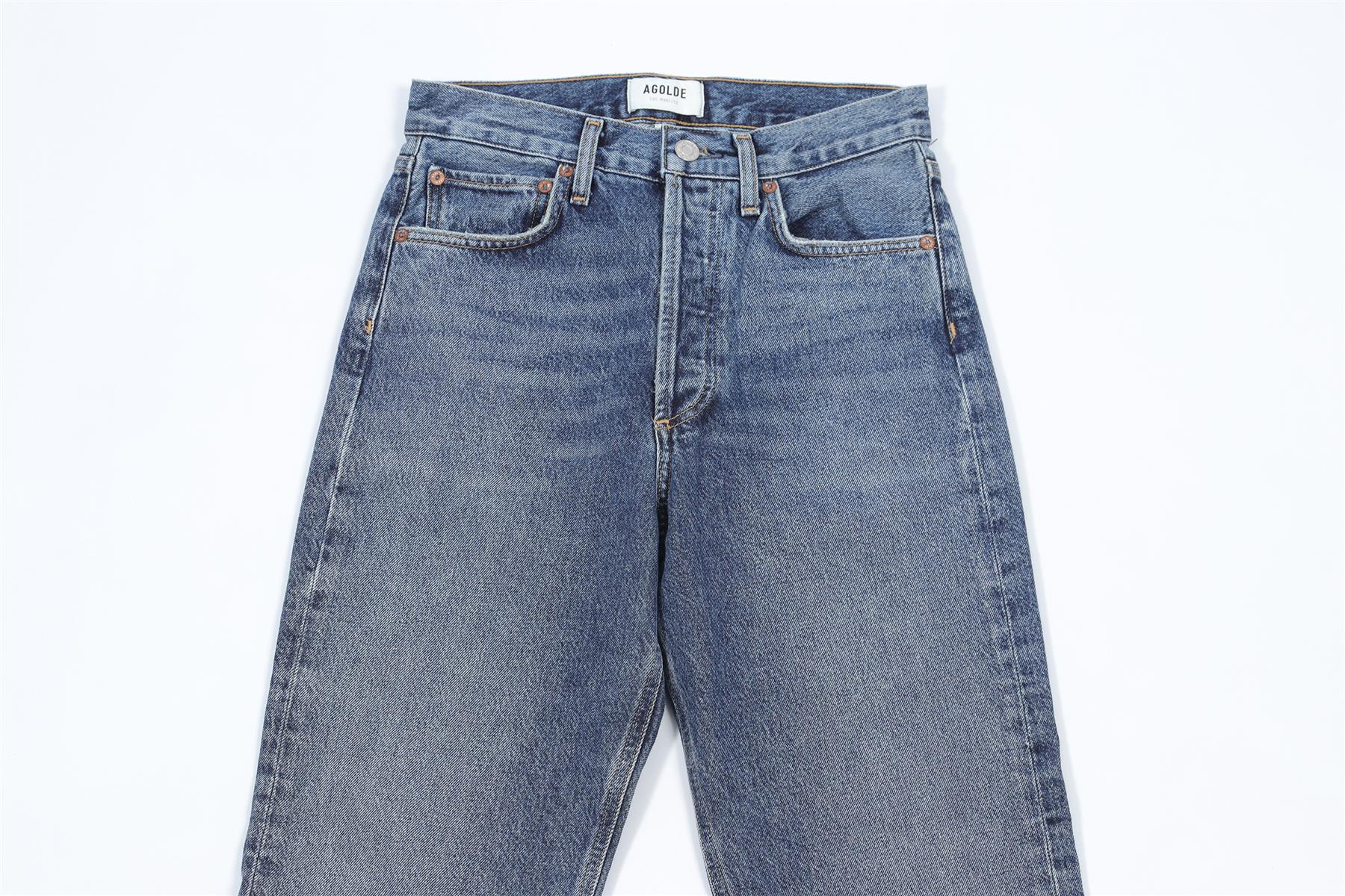 AGOLDE BLUE DENIM JEANS W24 UK 6 - Image 3