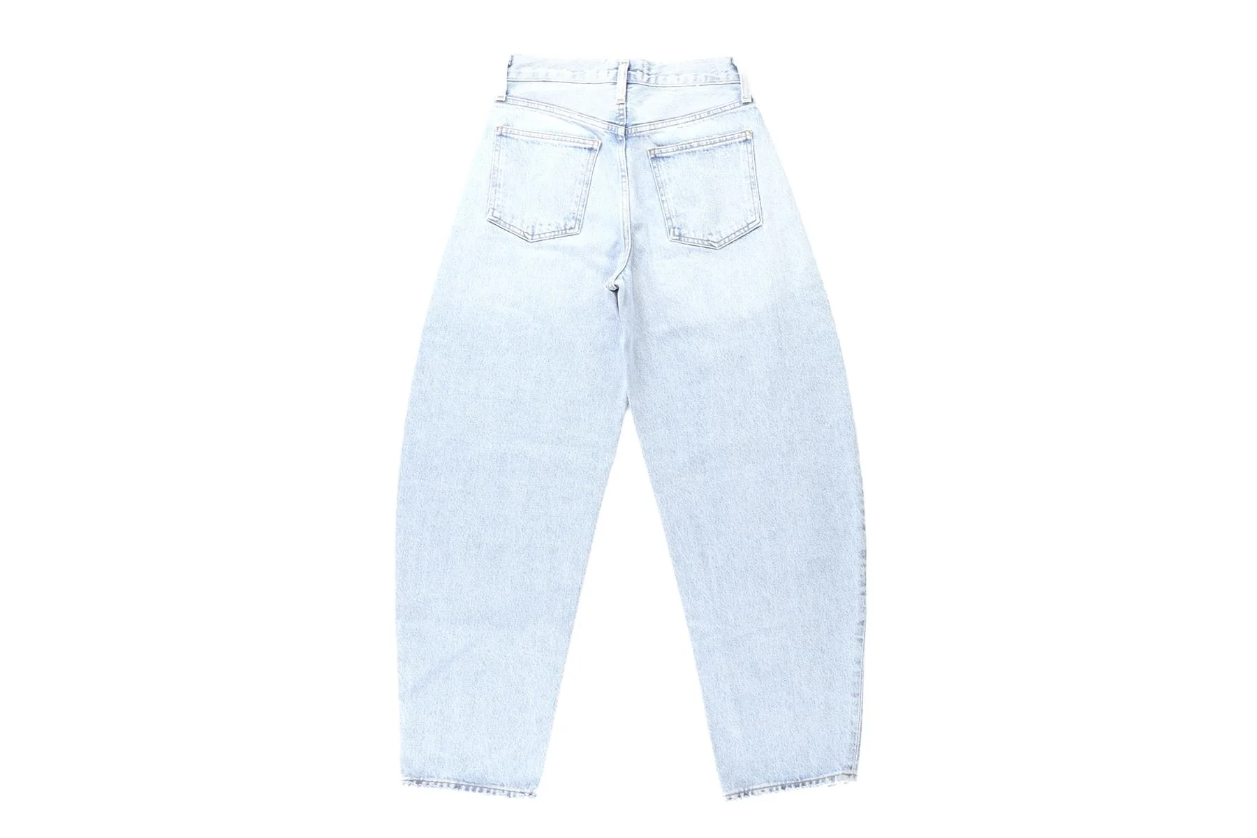 AGOLDE BLUE HIGH RISE BARREL LEG JEANS W24 UK 6 - Image 4