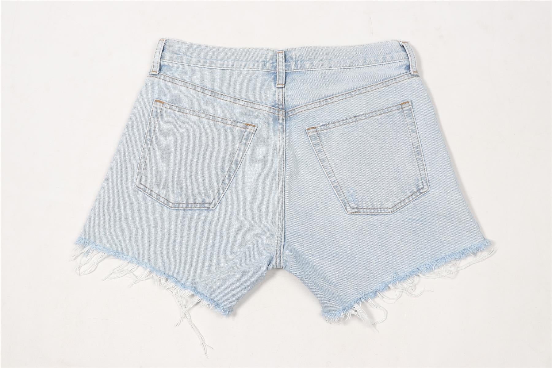 AGOLDE BLUE HIGH RISE DENIM SHORTS W28 UK 10 - Image 4