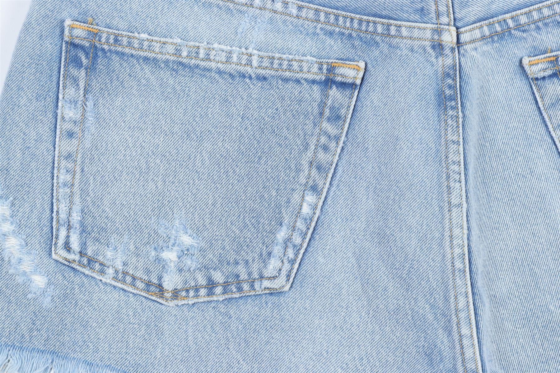 AGOLDE BLUE HIGH RISE DENIM SHORTS W30 UK 12 - Image 5