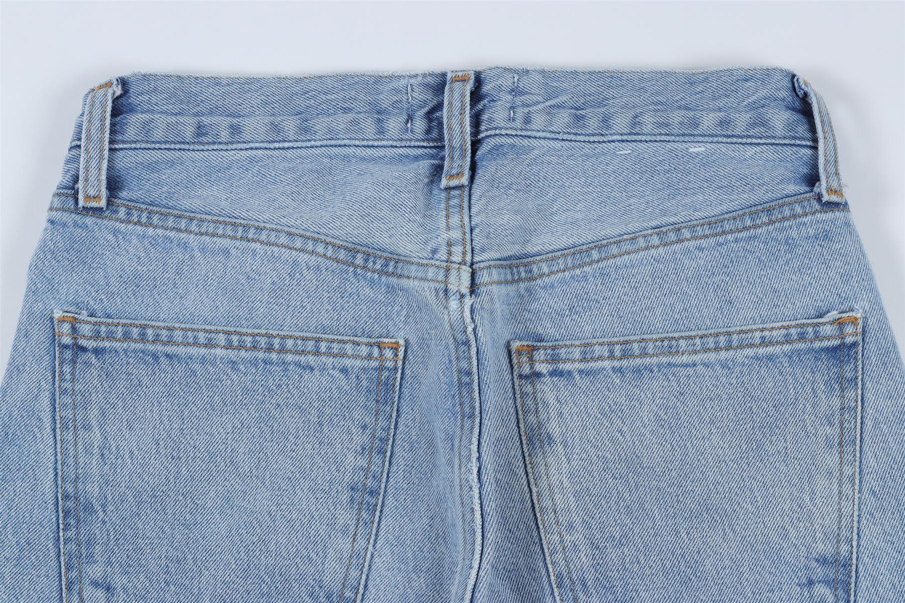 AGOLDE BLUE HIGH RISE STRAIGHT LEG JEANS W24 UK 6 - Image 5