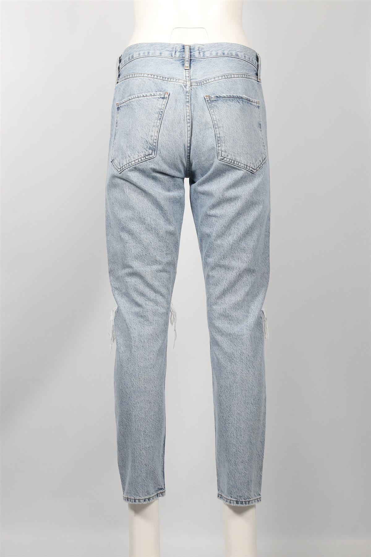 AGOLDE BLUE HIGH RISE STRAIGHT LEG JEANS W27 UK 8-10 - Image 4