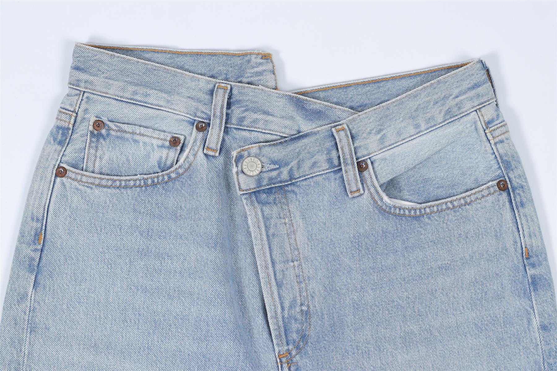 AGOLDE BLUE HIGH RISE STRAIGHT LEG JEANS W27 UK 8-10 - Image 3