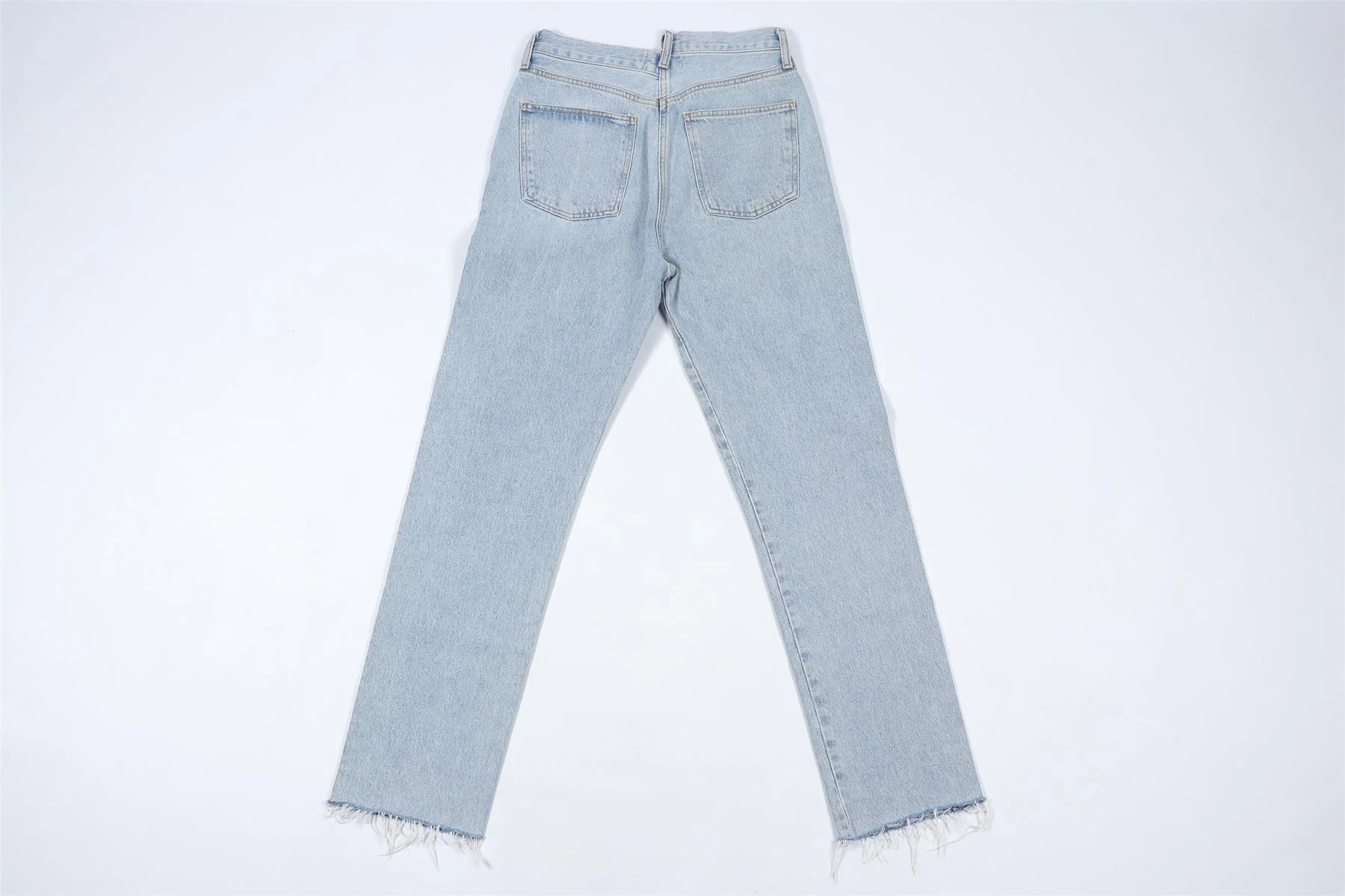AGOLDE BLUE HIGH RISE STRAIGHT LEG JEANS W27 UK 8-10 - Image 4