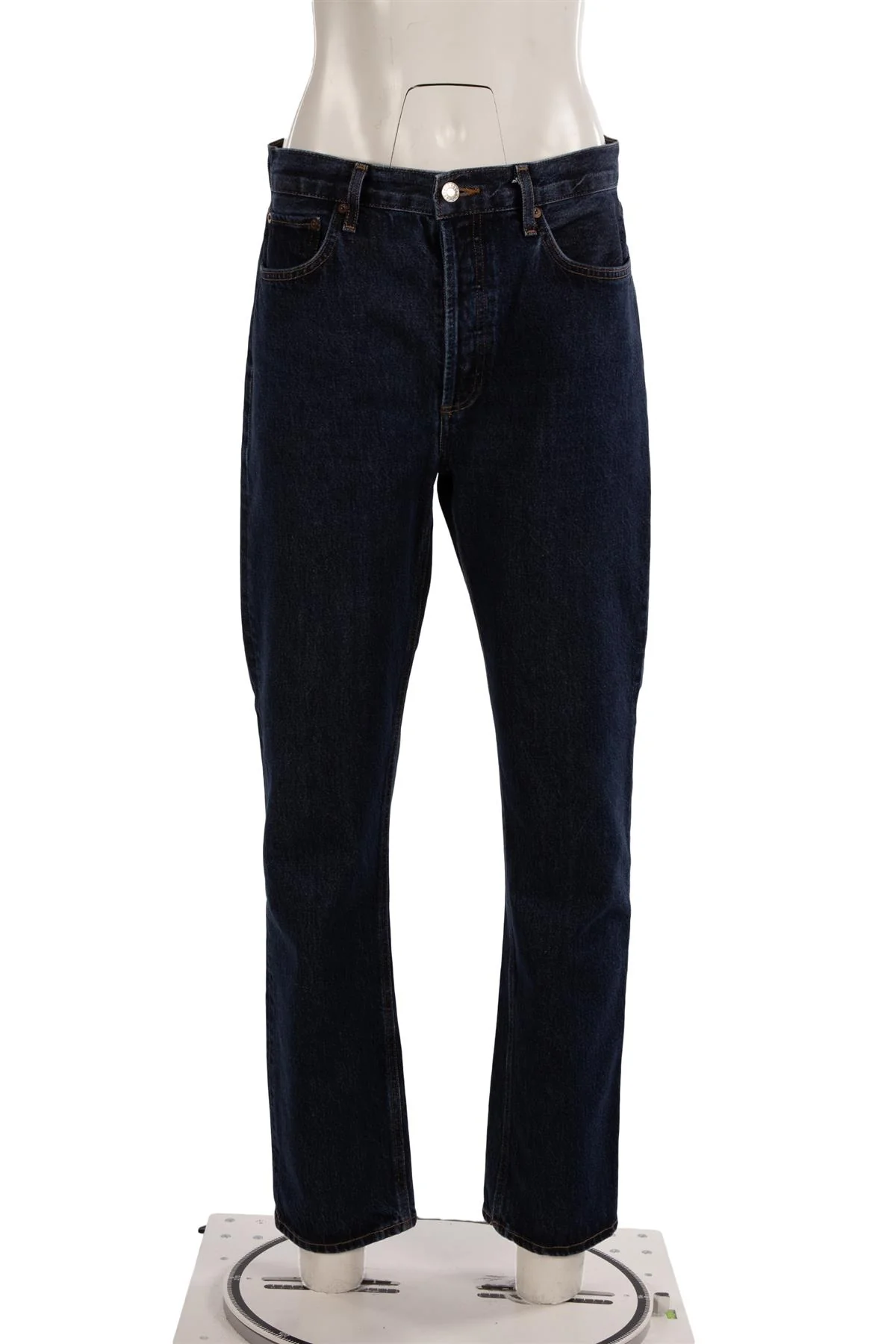 AGOLDE BLUE HIGH RISE STRAIGHT LEG JEANS W28 UK 10 - Image 2