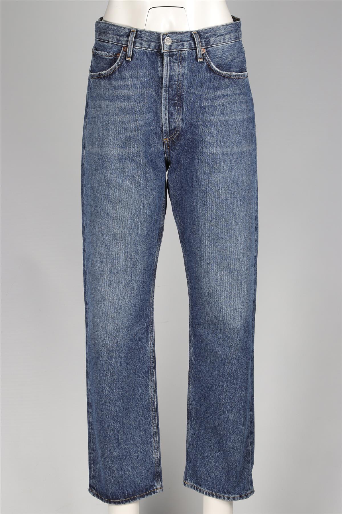 AGOLDE BLUE HIGH RISE STRAIGHT LEG JEANS W29 UK 10-12 - Image 2