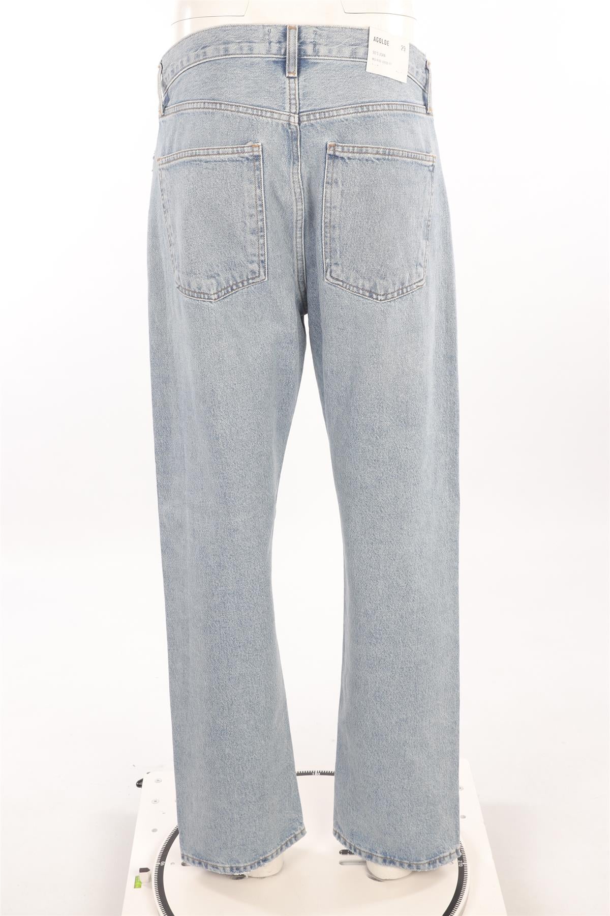 AGOLDE BLUE HIGH RISE STRAIGHT LEG JEANS W29 UK 10-12 - Image 4