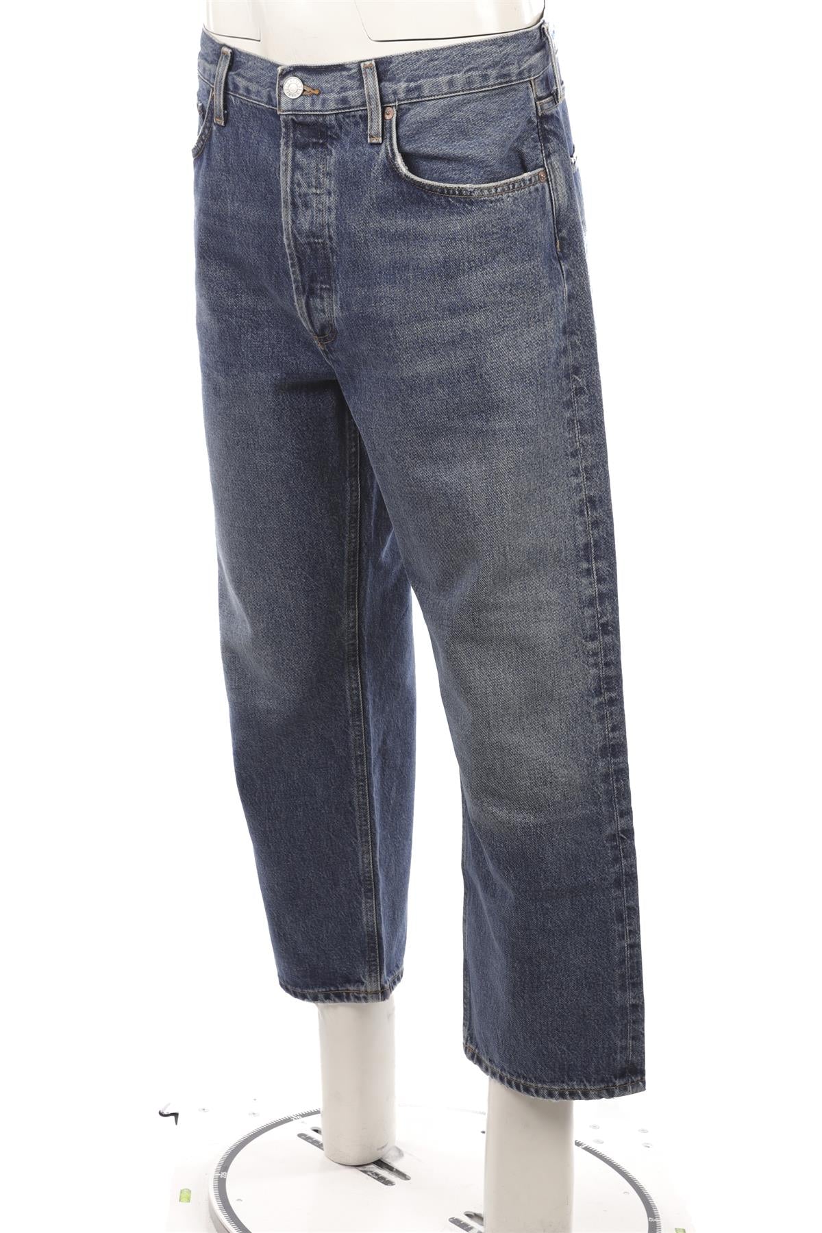 AGOLDE BLUE HIGH RISE STRAIGHT LEG JEANS W30 - Image 3