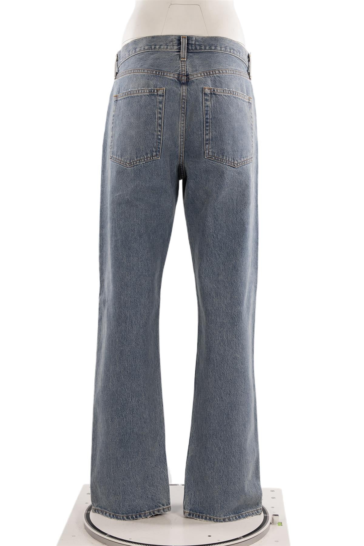 AGOLDE BLUE HIGH RISE STRAIGHT LEG JEANS W30 UK 12 - Image 4