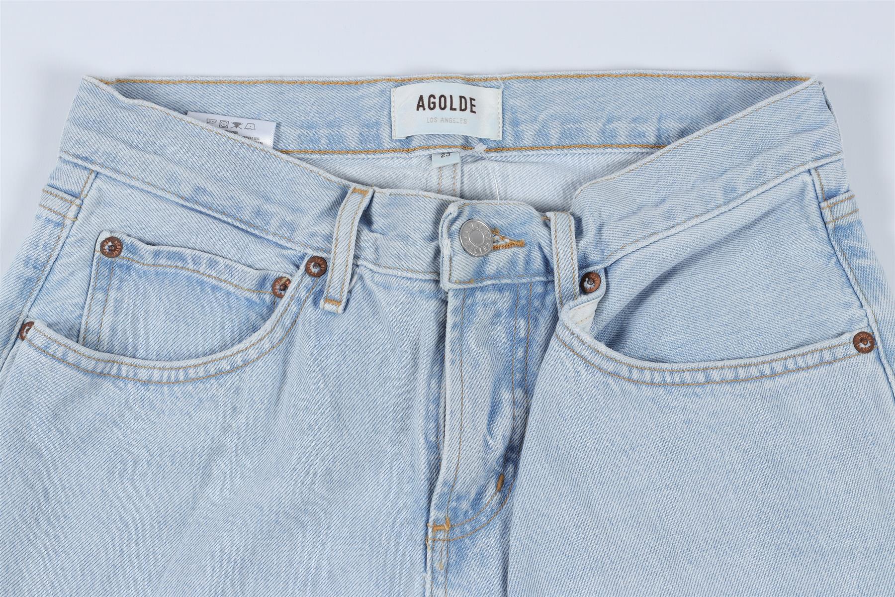 AGOLDE BLUE HIGH RISE WIDE LEG JEANS W23 UK 4 - Image 3