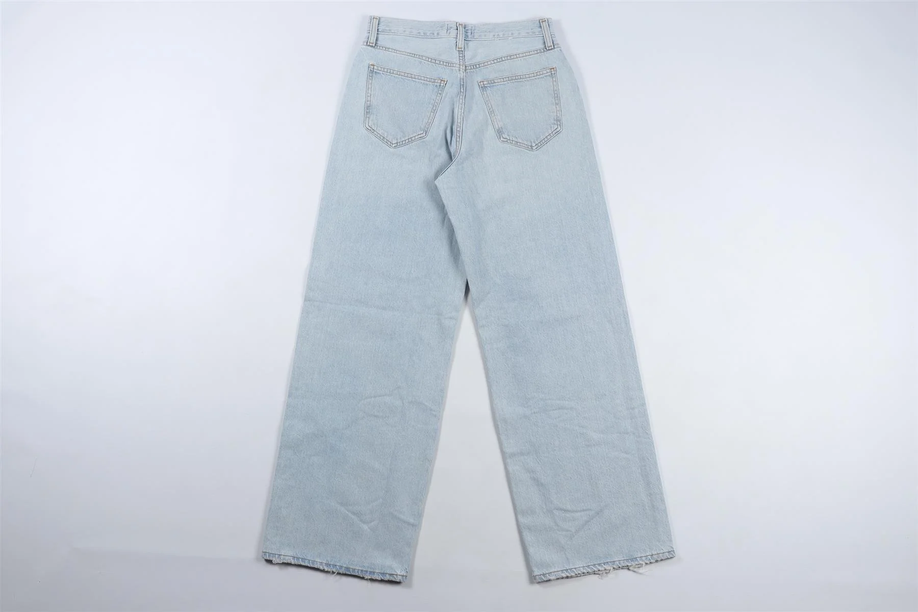 AGOLDE BLUE HIGH RISE WIDE LEG JEANS W24 UK 6 - Image 4