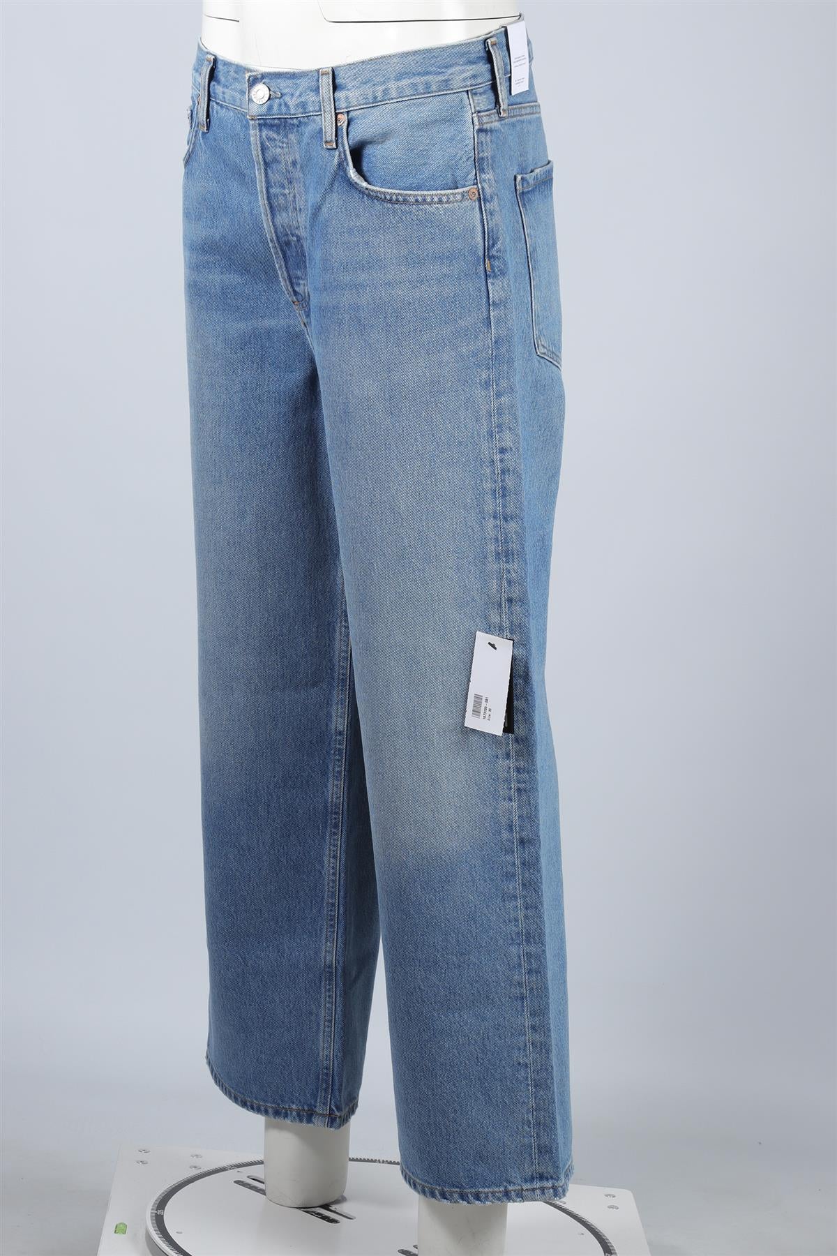 AGOLDE BLUE HIGH RISE WIDE LEG JEANS W30 UK 12 - Image 3