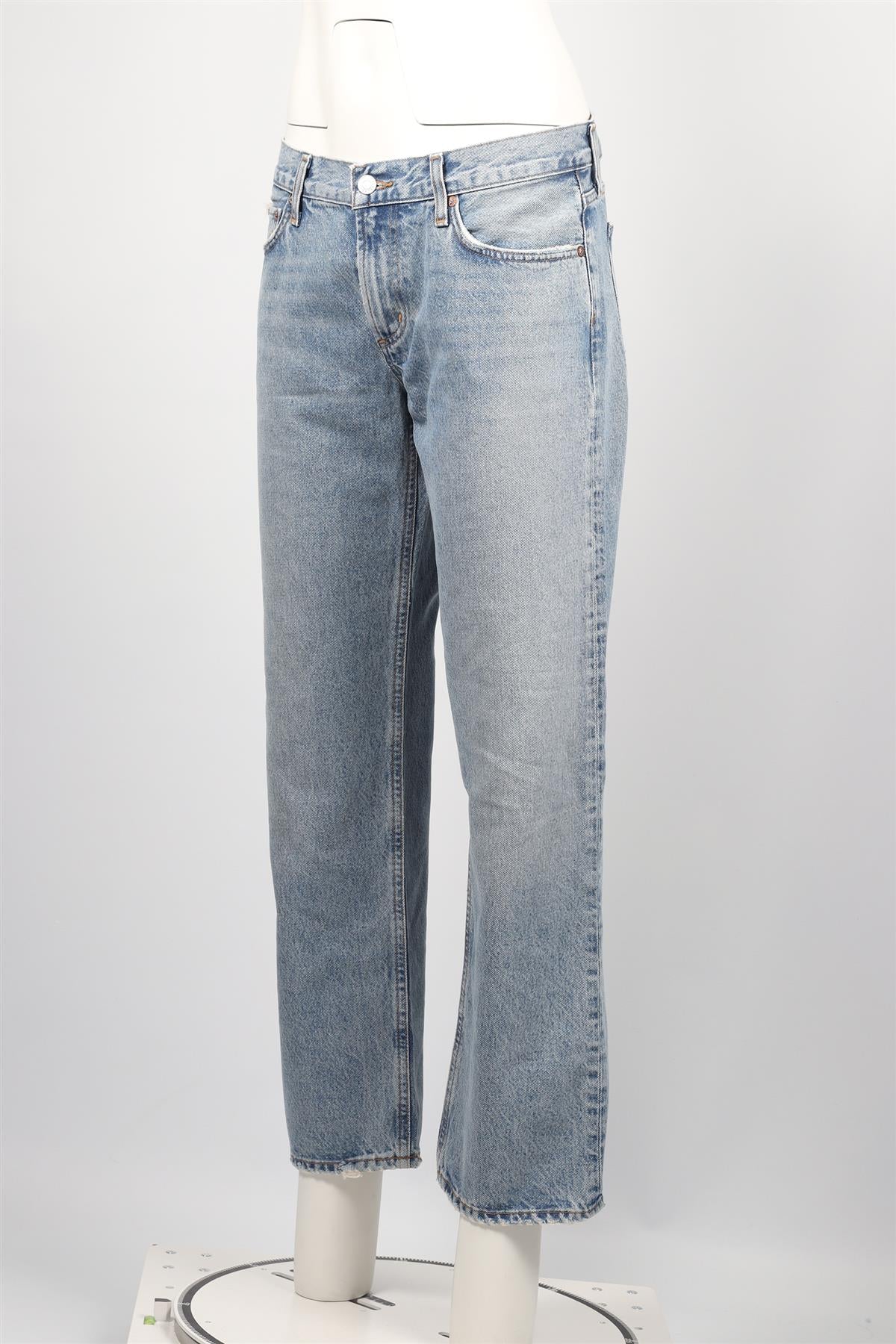 AGOLDE BLUE LOW RISE STRAIGHT LEG JEANS W30 UK 12 - Image 3