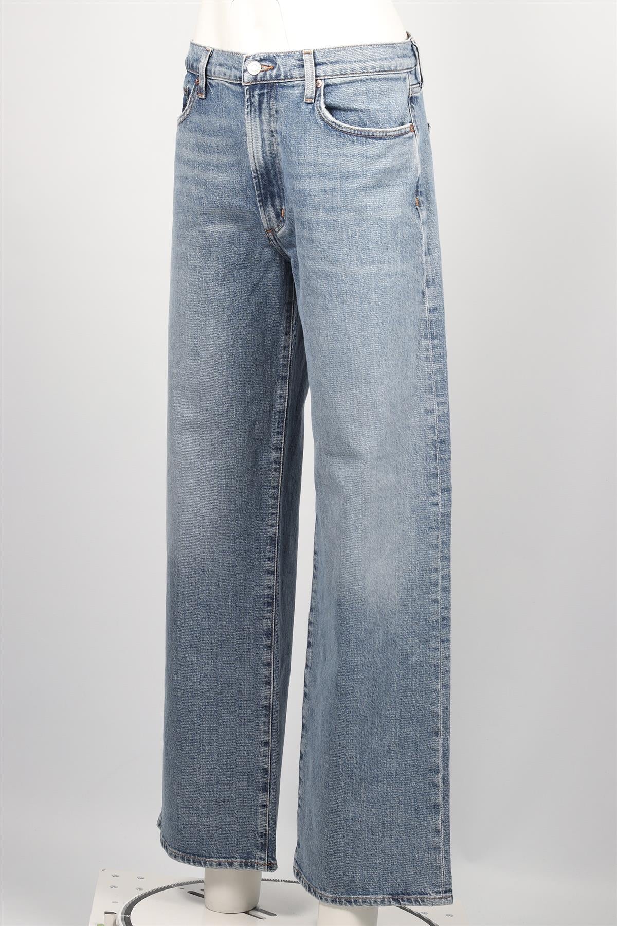 AGOLDE BLUE MID RISE STRAIGHT LEG JEANS W30 UK 12 - Image 3