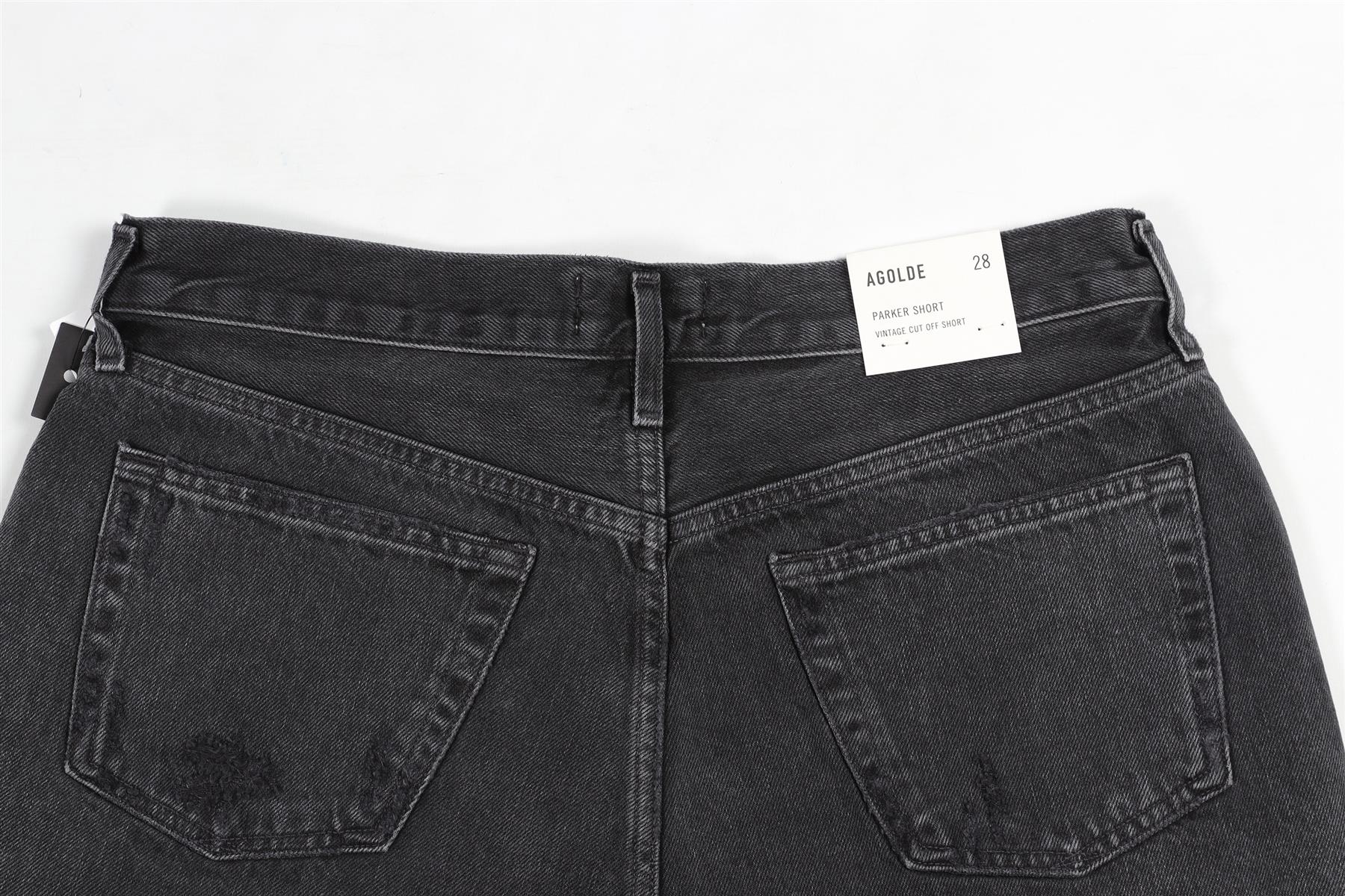 AGOLDE GREY HIGH RISE DENIM SHORTS W28 UK 10 - Image 5