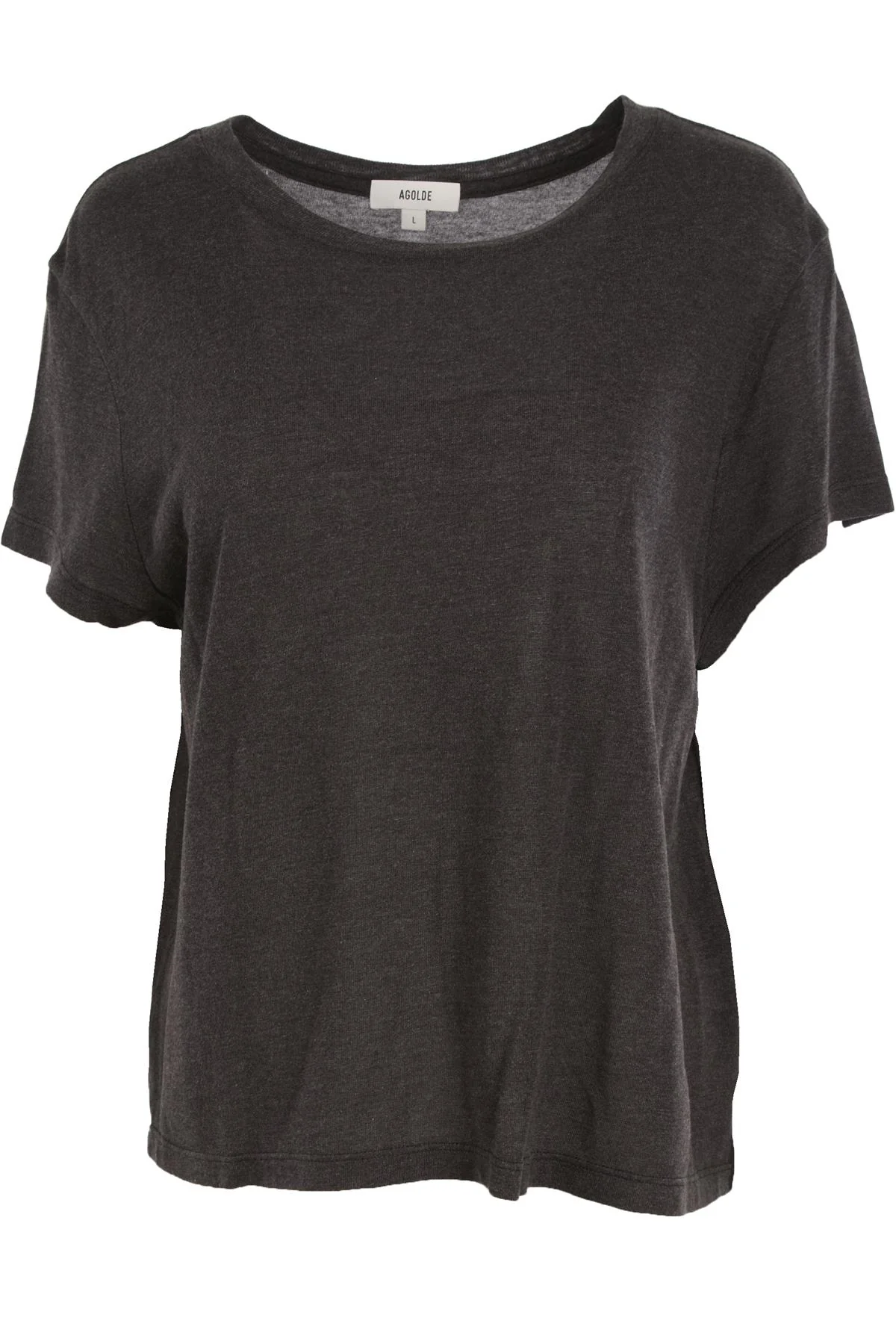 AGOLDE GREY JERSEY T-SHIRT LARGE