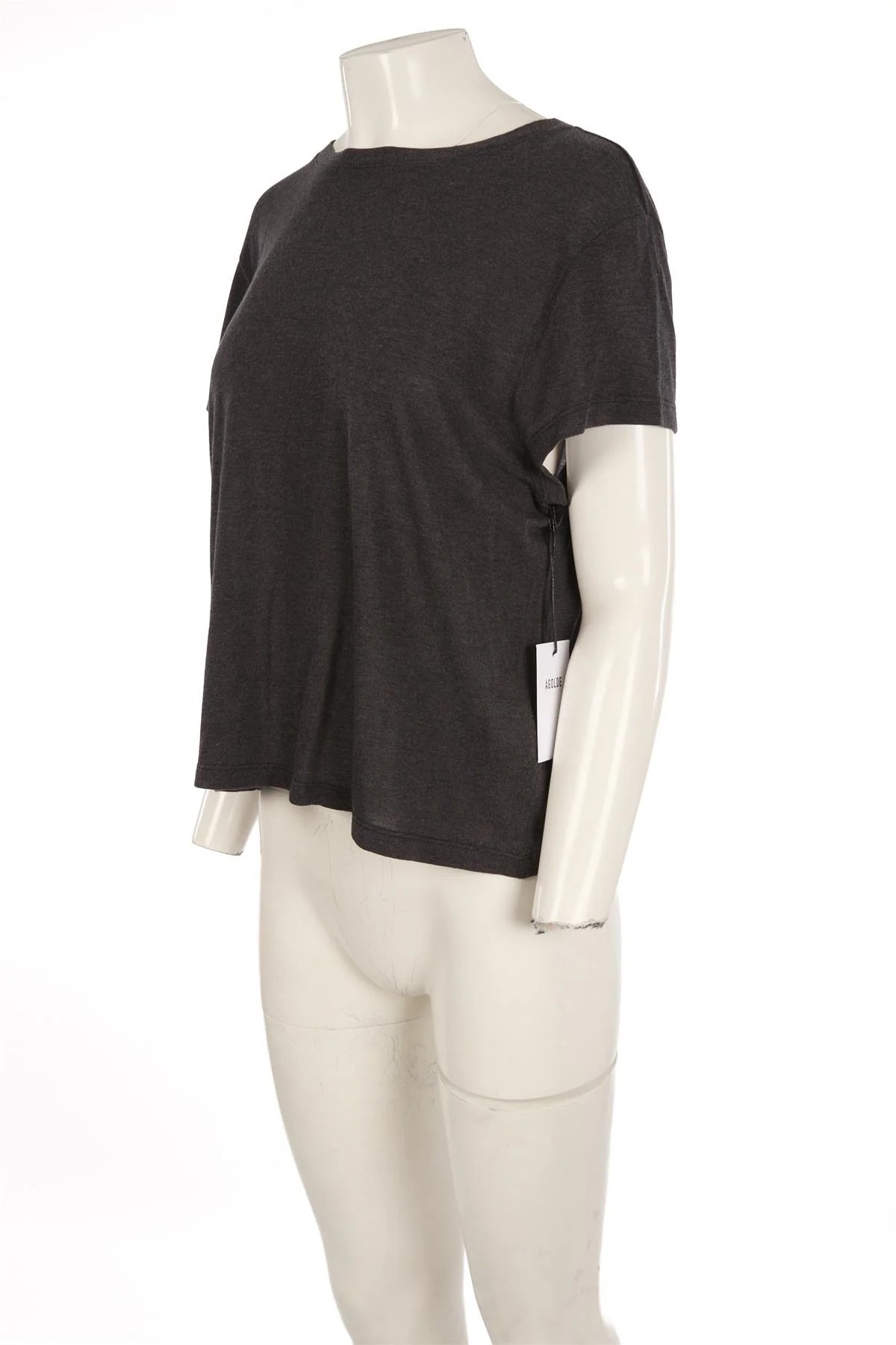 AGOLDE GREY JERSEY T-SHIRT LARGE - Image 3