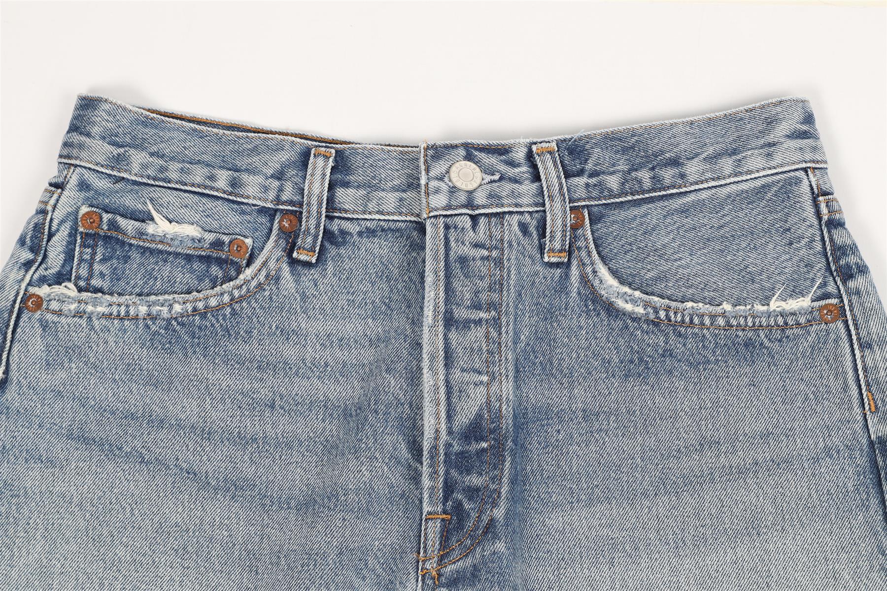 AGOLDE HIGH RISE DENIM SHORTS W27 UK 8-10 - Image 3