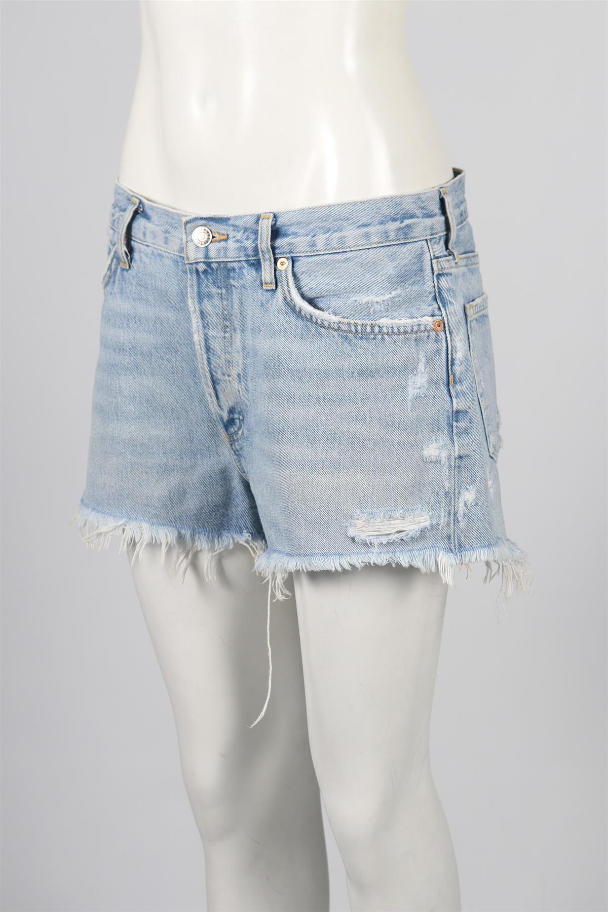 AGOLDE HIGH RISE DENIM SHORTS W28 UK 10 - Image 3