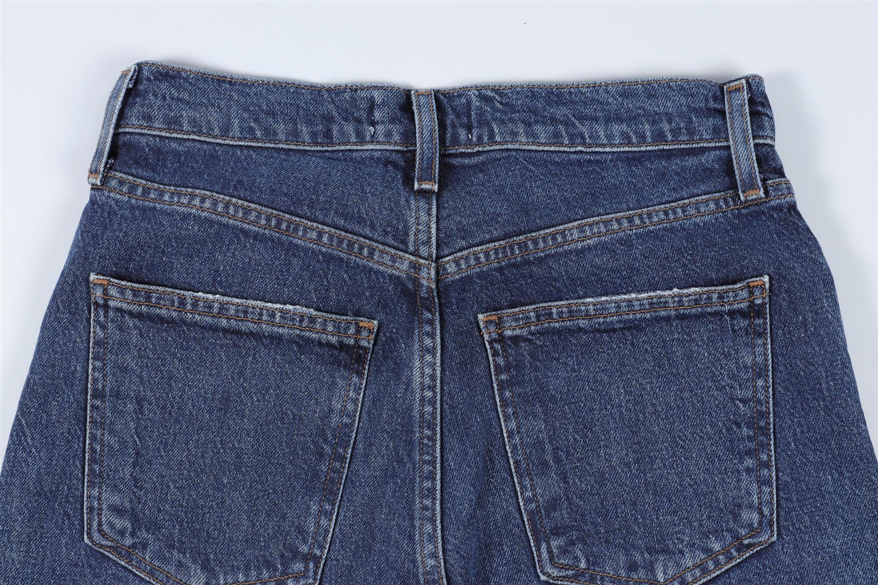 AGOLDE NAVY HIGH RISE STRAIGHT LEG JEANS W24 UK 6 - Image 5