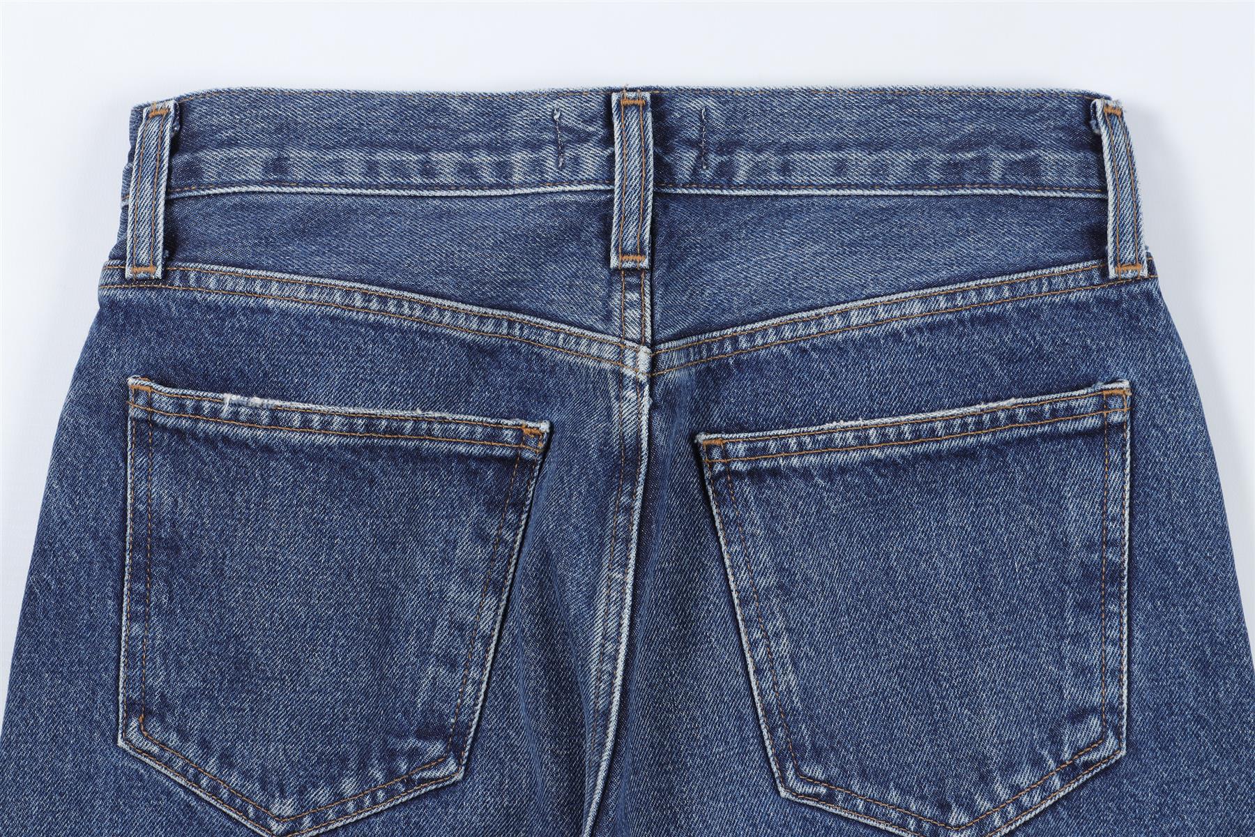 AGOLDE NAVY HIGH RISE WIDE LEG JEANS W23 UK 4 - Image 5