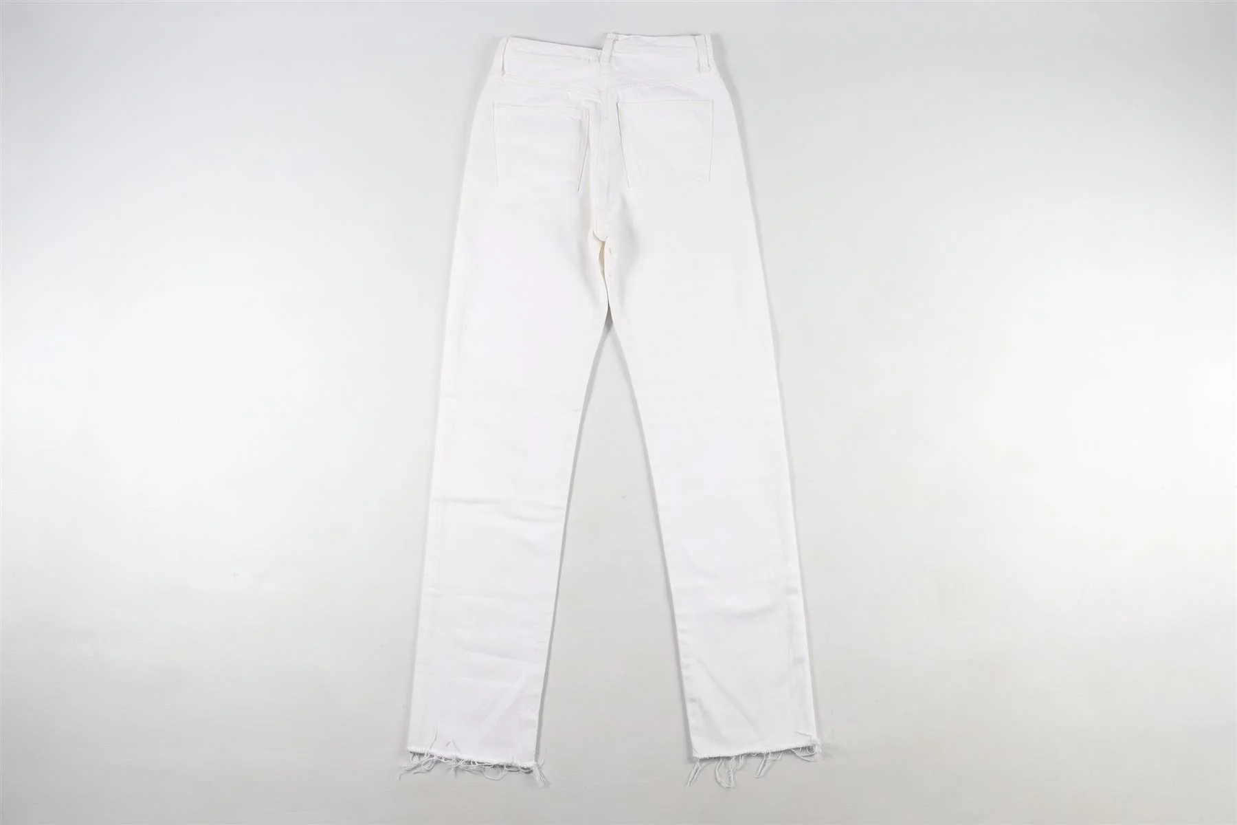 AGOLDE WHITE HIGH RISE STRAIGHT LEG JEANS W24 UK 6 - Image 4
