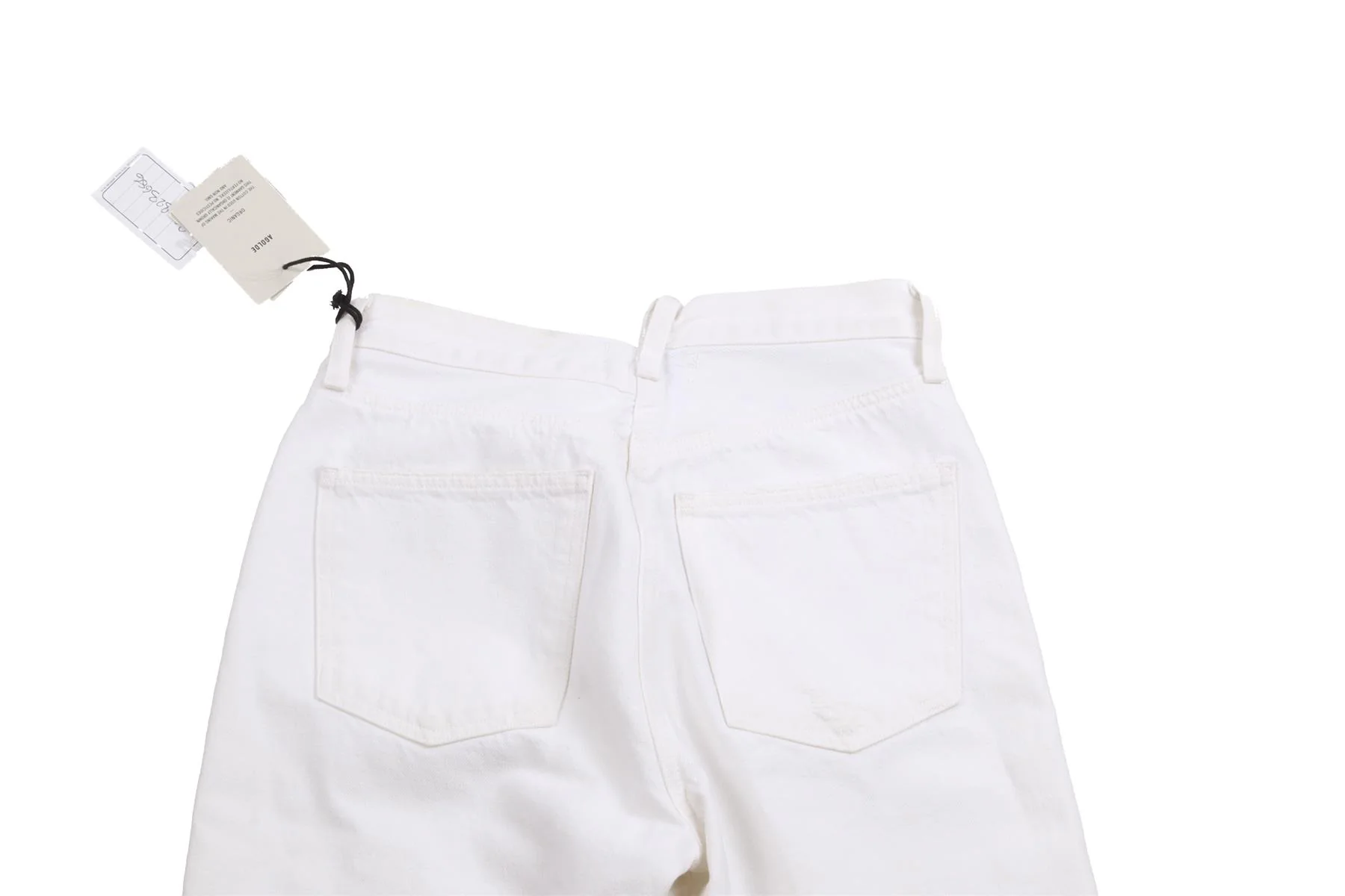 AGOLDE WHITE HIGH RISE STRAIGHT LEG JEANS W25 UK 6-8 - Image 5