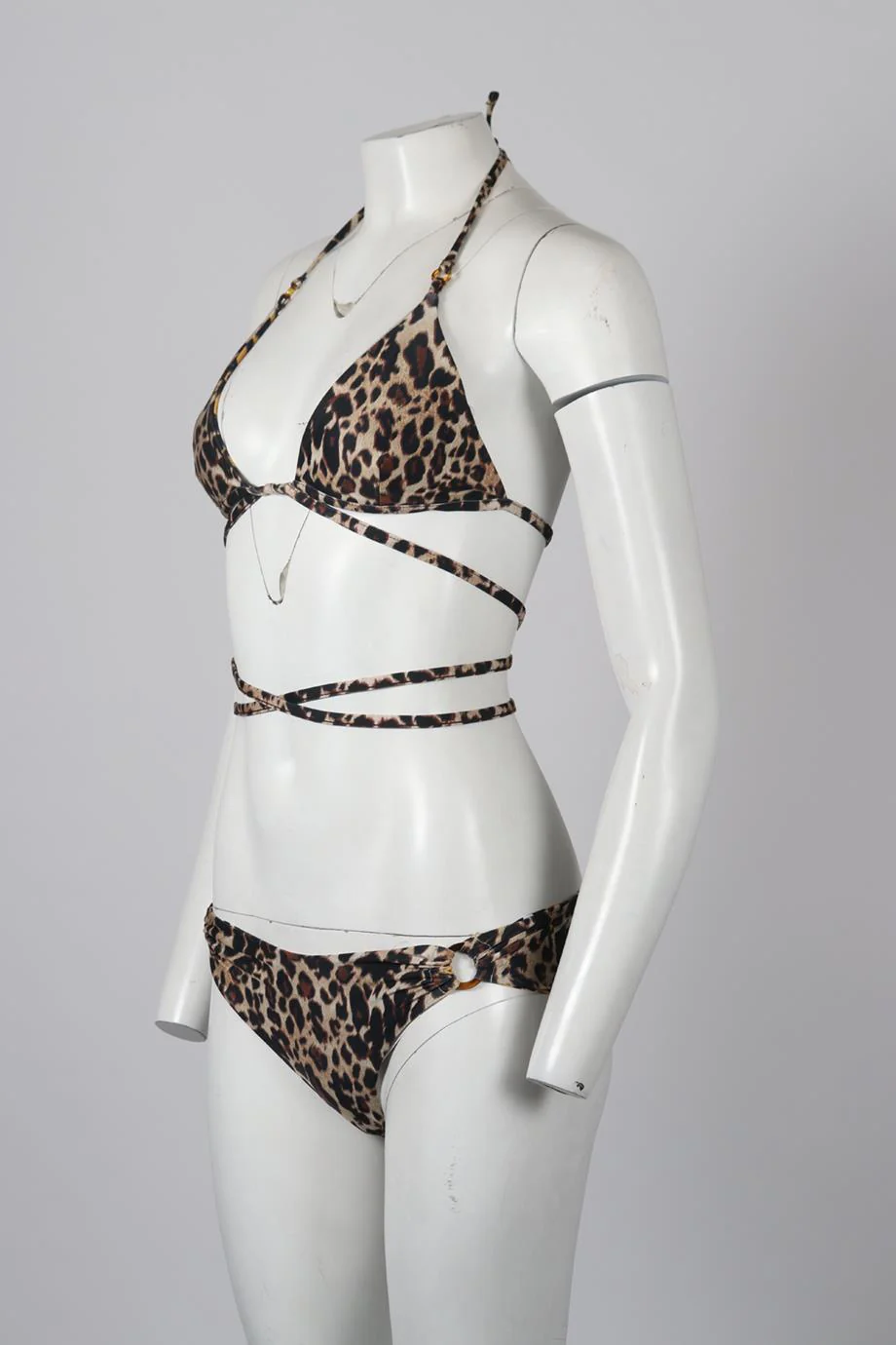 AGUA BENDITA LEOPARD PRINT TRIANGLE BIKINI MEDIUM - Image 3