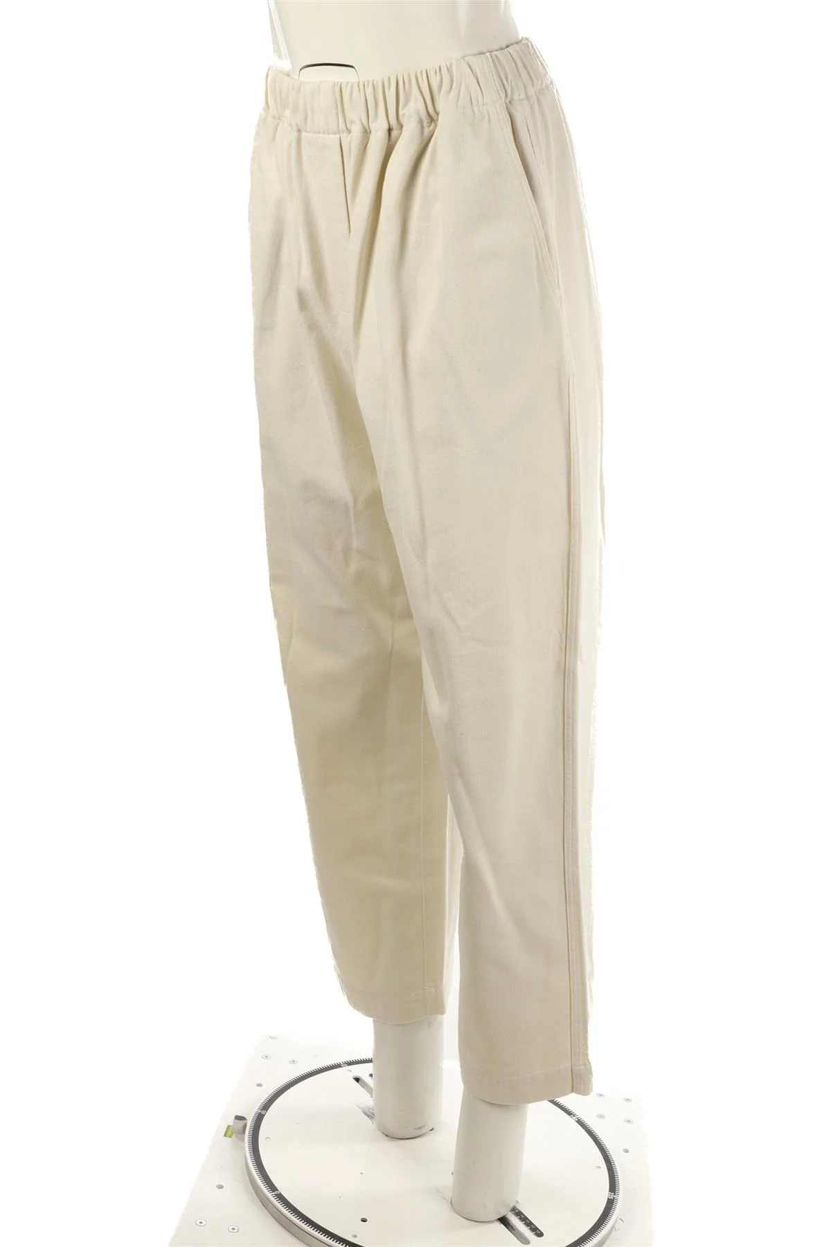 AIME CREAM COTTON STRAIGHT LEG PANTS FR 34 UK 6 - Image 3