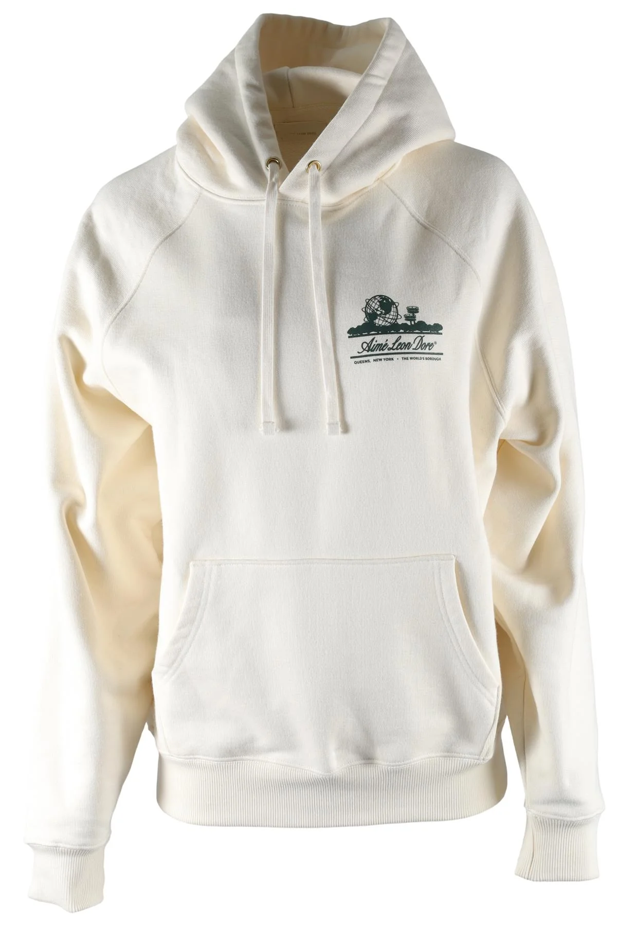 AIMÉ LEON DORE WHITE COTTON HOODIE SMALL