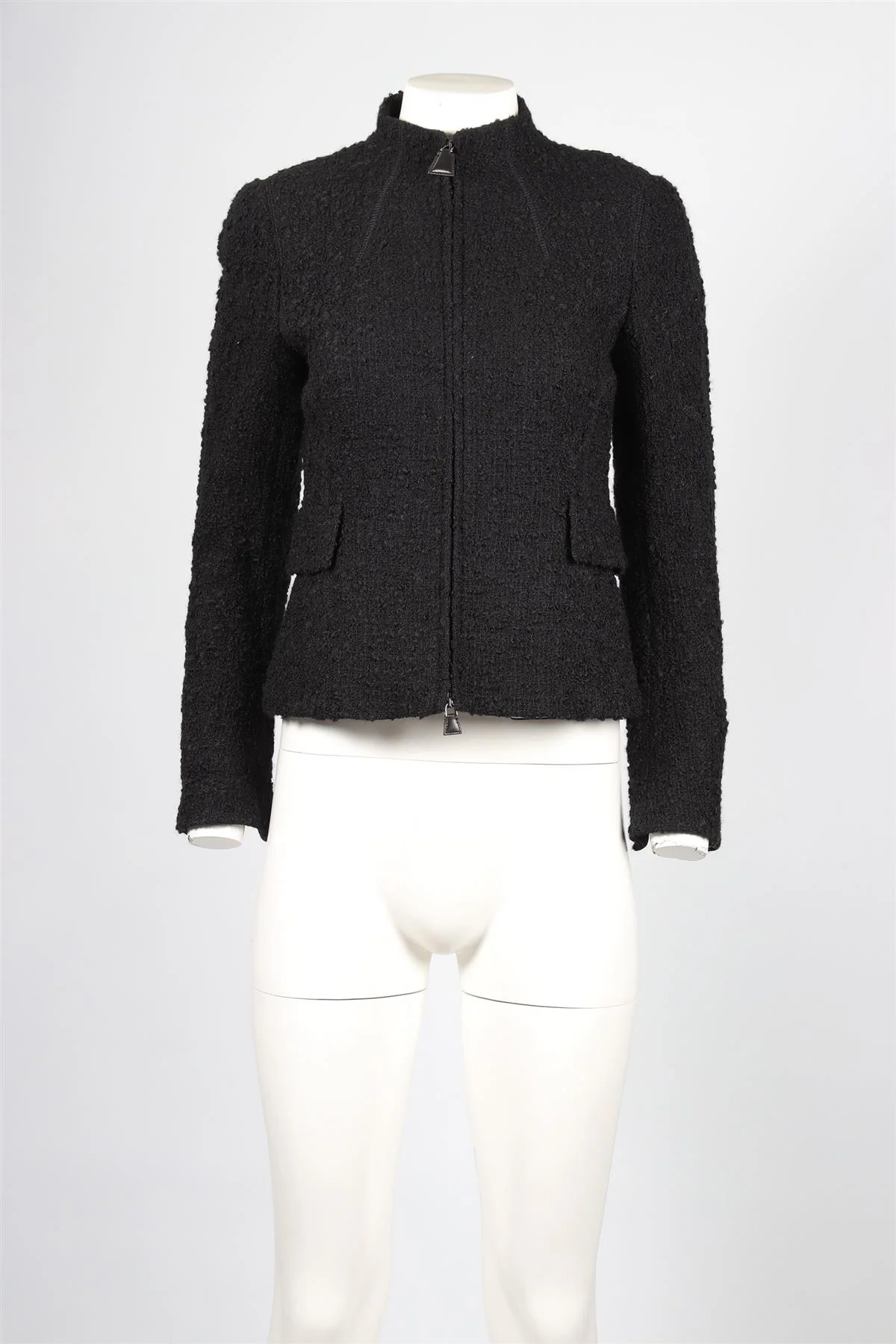 AKRIS BLACK WOOL JACKET FR 38 UK 10 - Image 2