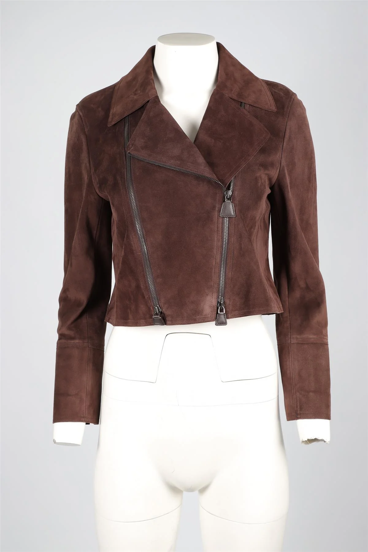 AKRIS BROWN SUEDE JACKET US 6 UK 10 - Image 2