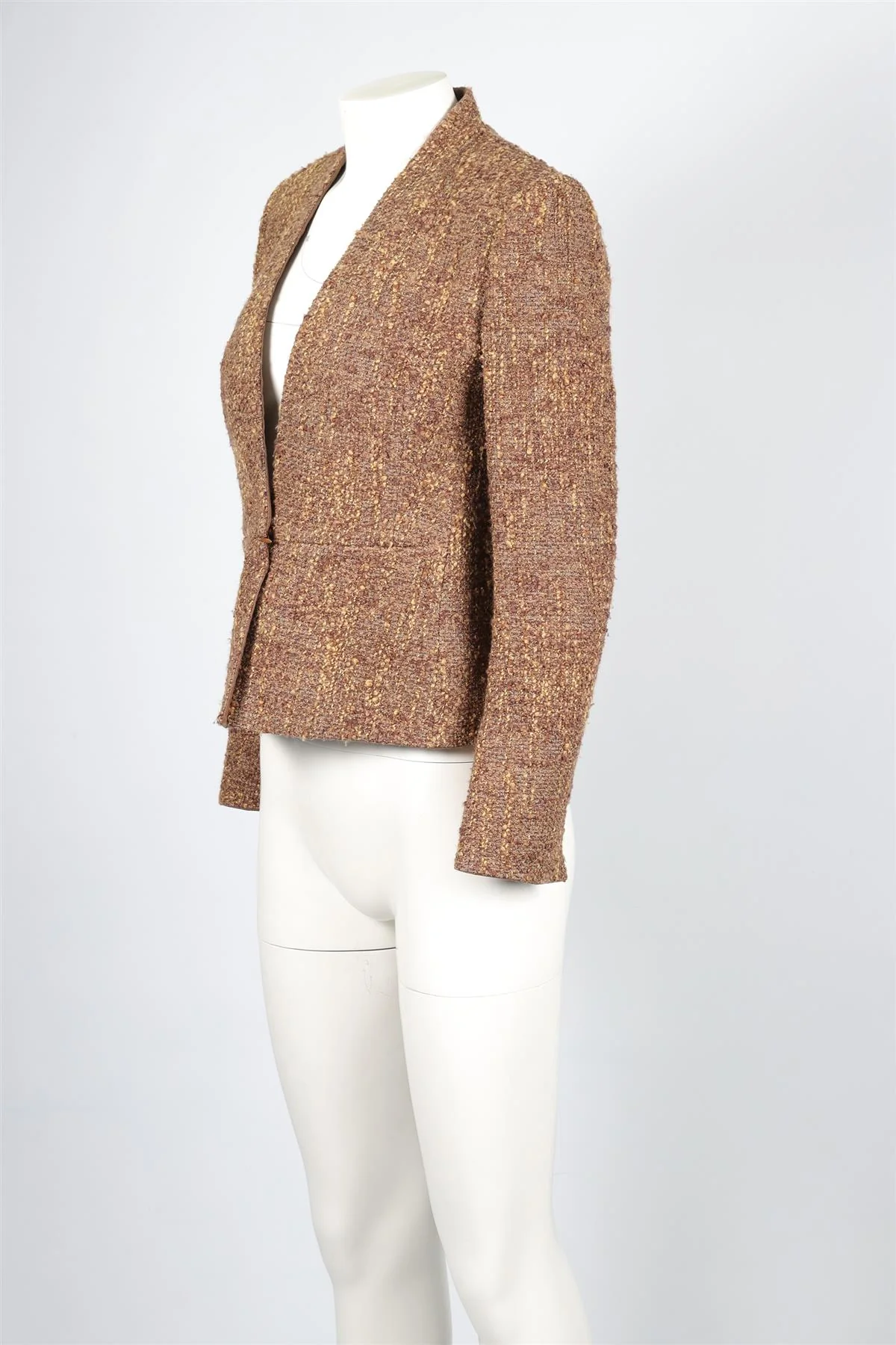 AKRIS BROWN WOOL JACKET FR 40 UK 12 - Image 3