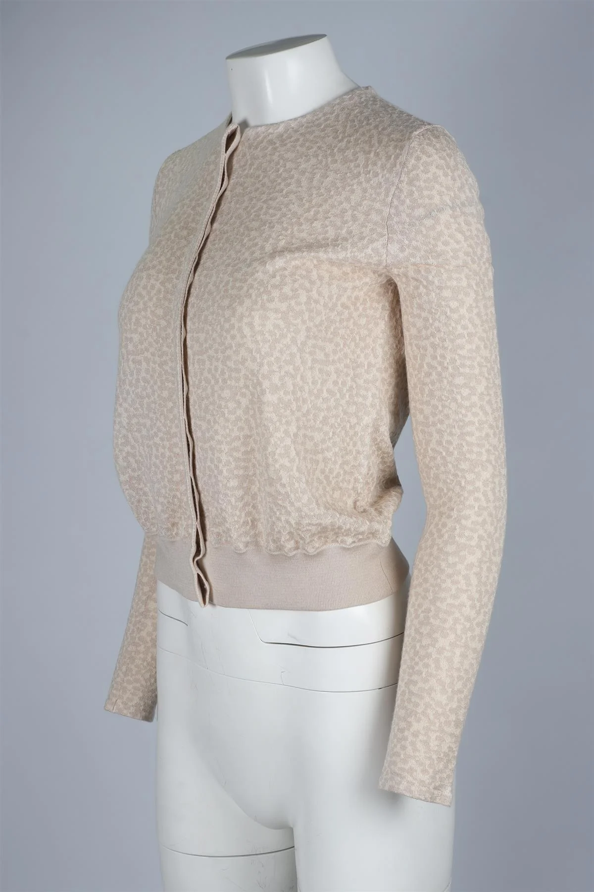 AKRIS CREAM CASHMERE CARDIGAN US 4 UK 8 - Image 3