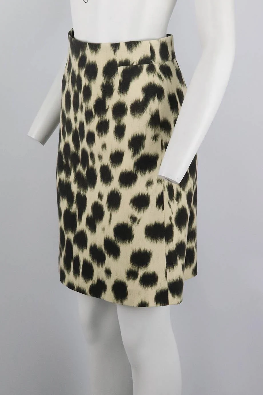 AKRIS PRINTED WOOL BLEND SKIRT US 4 UK 8 - Image 3