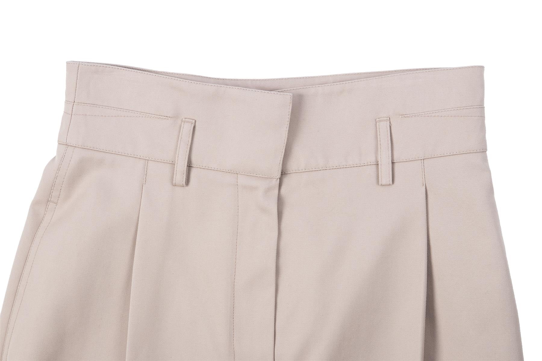 ALAÏA BEIGE COTTON STRAIGHT LEG PANTS FR 40 UK 12 - Image 2