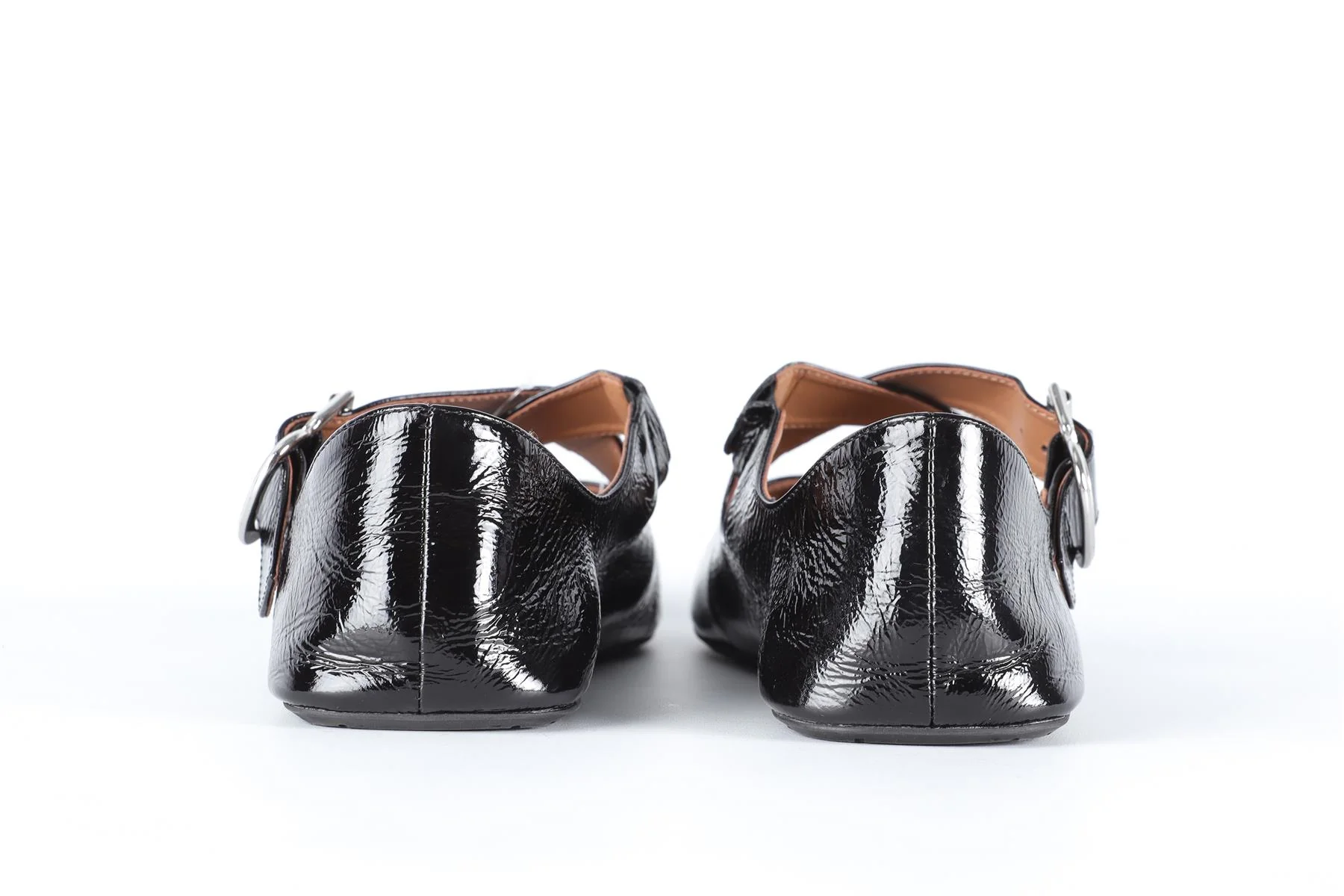 ALAÏA BLACK CRISS CROSS LEATHER BALLET FLATS EU 38 UK 5 US 8 - Image 5