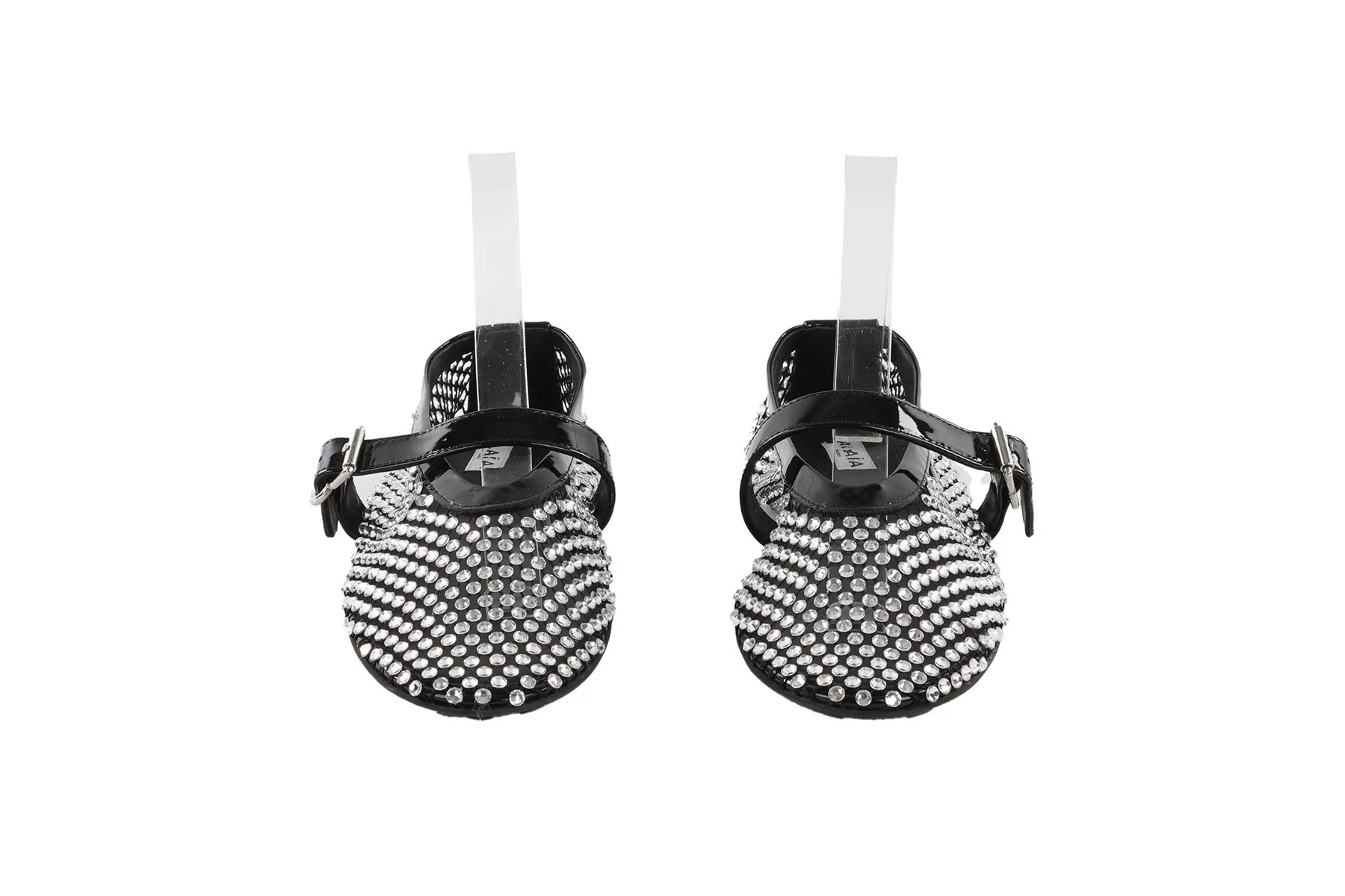 ALAÏA BLACK CRYSTAL AND MESH BALLET FLATS EU 38.5 UK 5.5 US 8.5 - Image 3